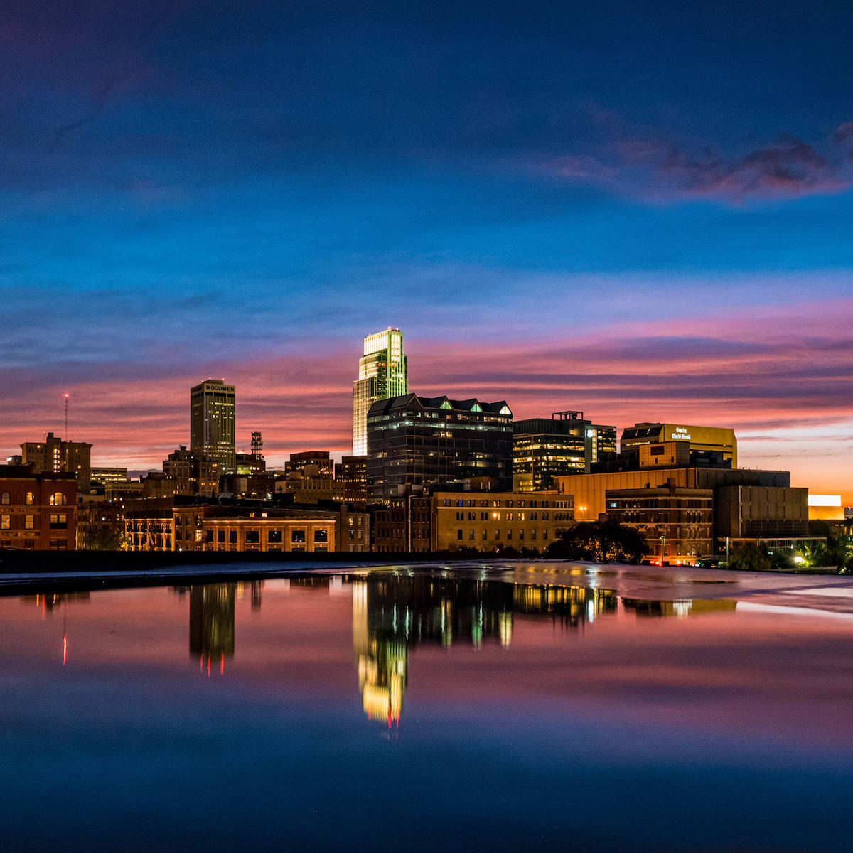 Sunset Aesthetic Omaha Skyline