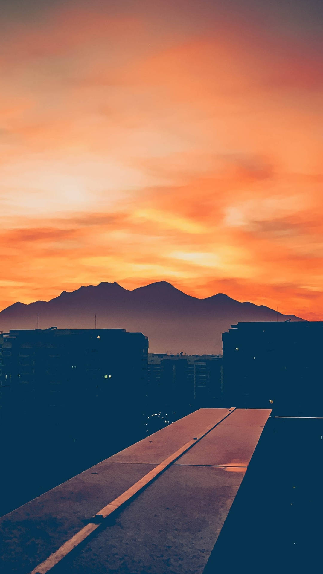 Sunset At A Rooftop 4k Ultra Iphone Background