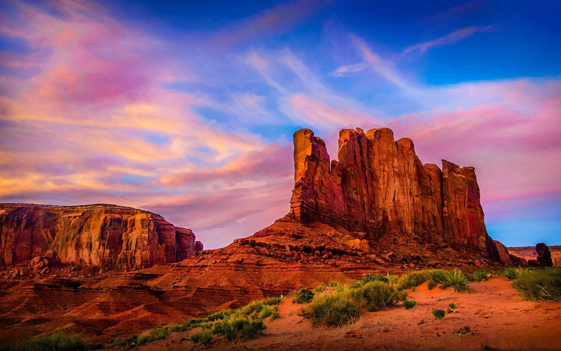 Sunset At Arches National Park Background