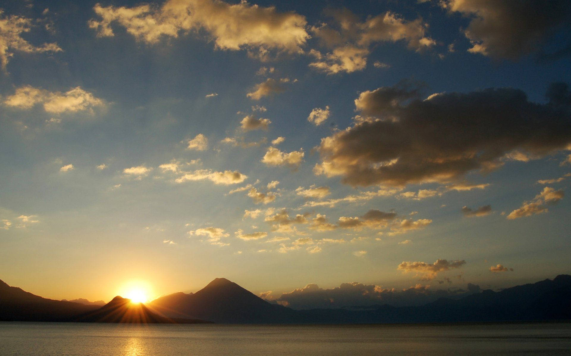 Sunset At Guatemala Background