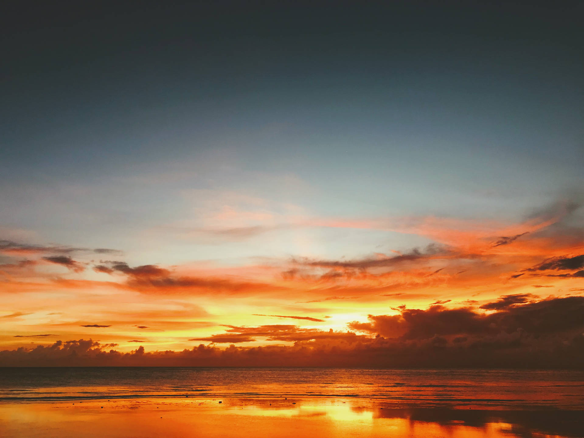 Sunset At Gun Beach Guam Background