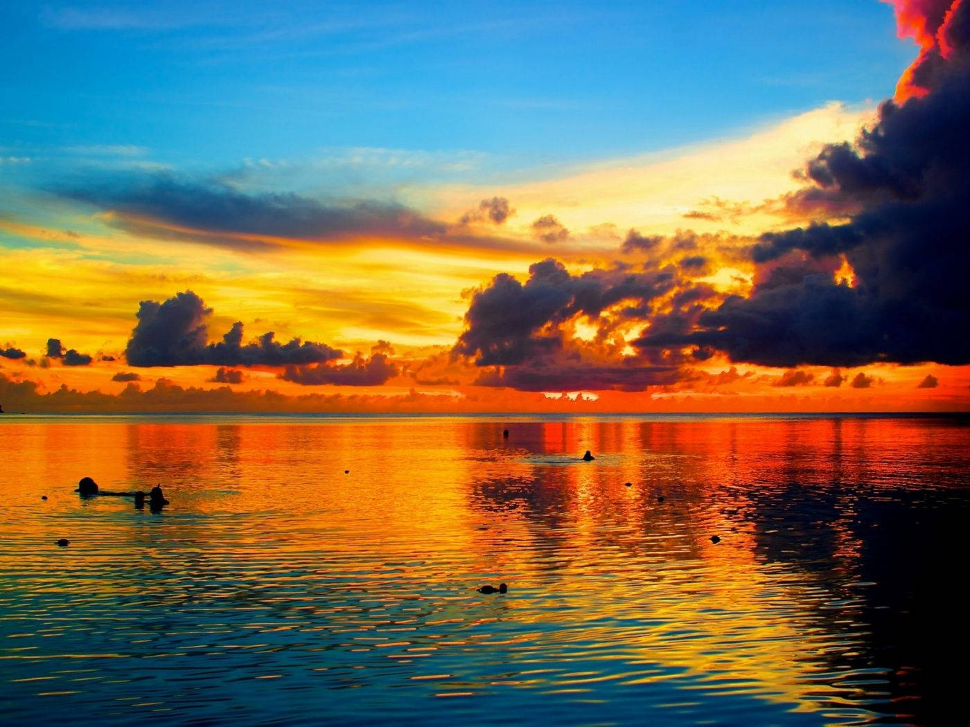 Sunset At Tamuning Guam Background