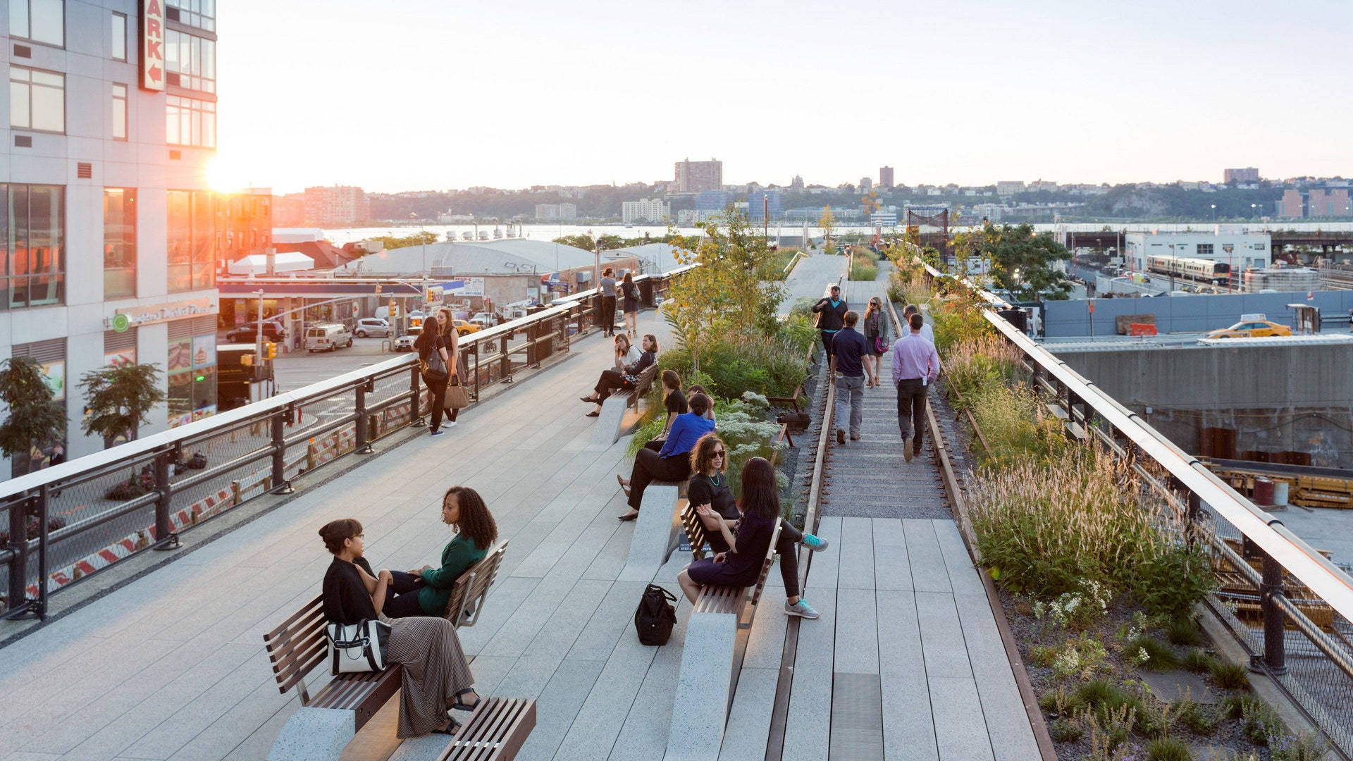 Sunset At The High Line Background