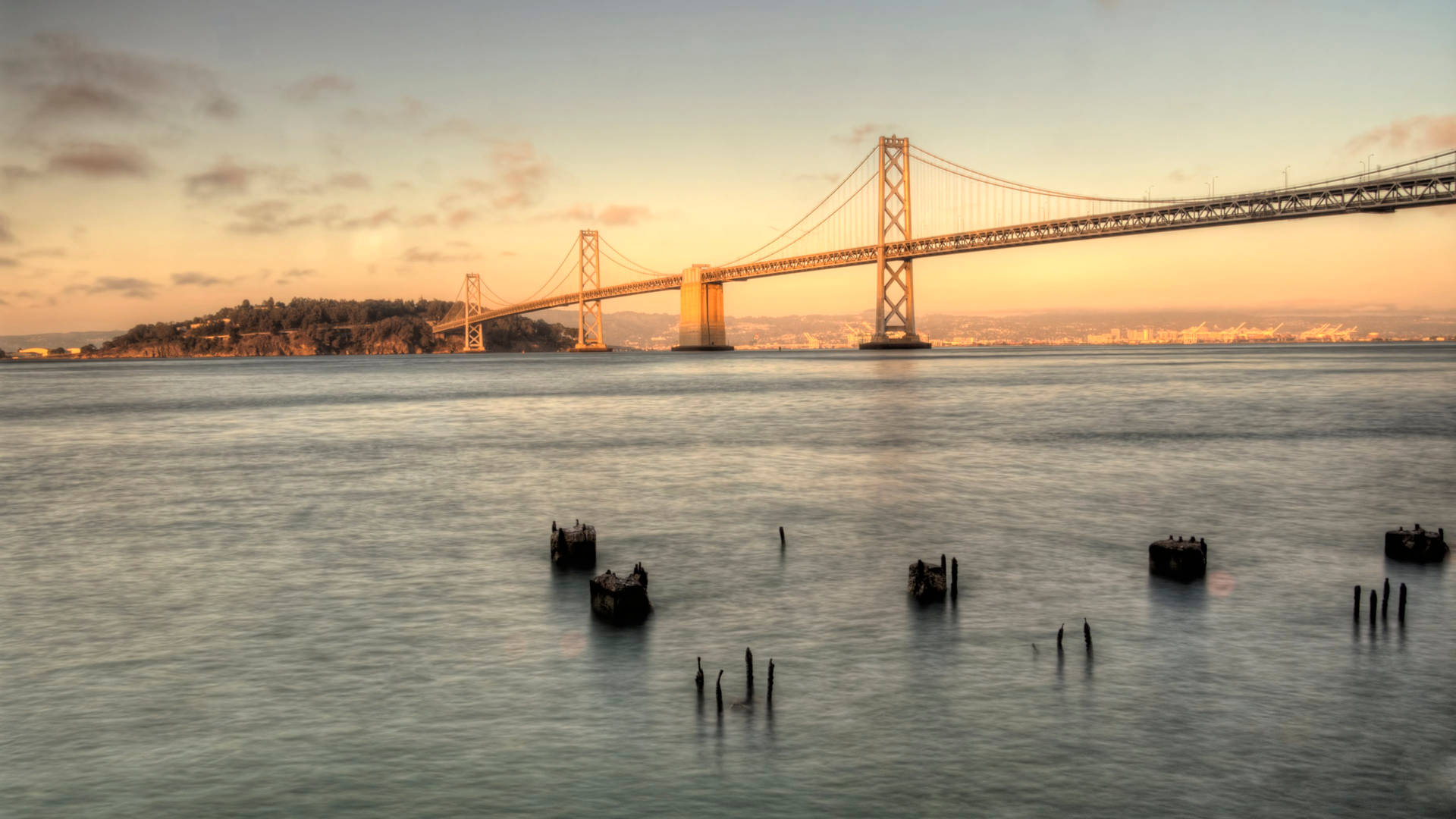 Sunset Bay Bridge San Francisco Photography Background