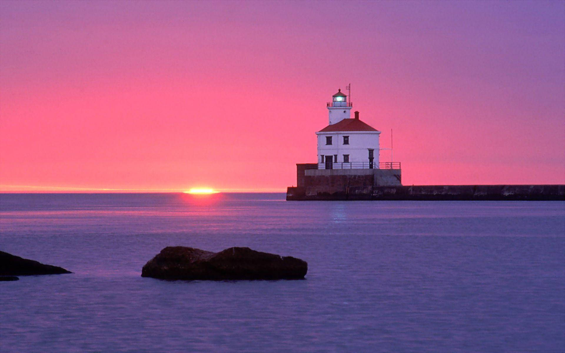 Sunset Beach Wisconsin Background