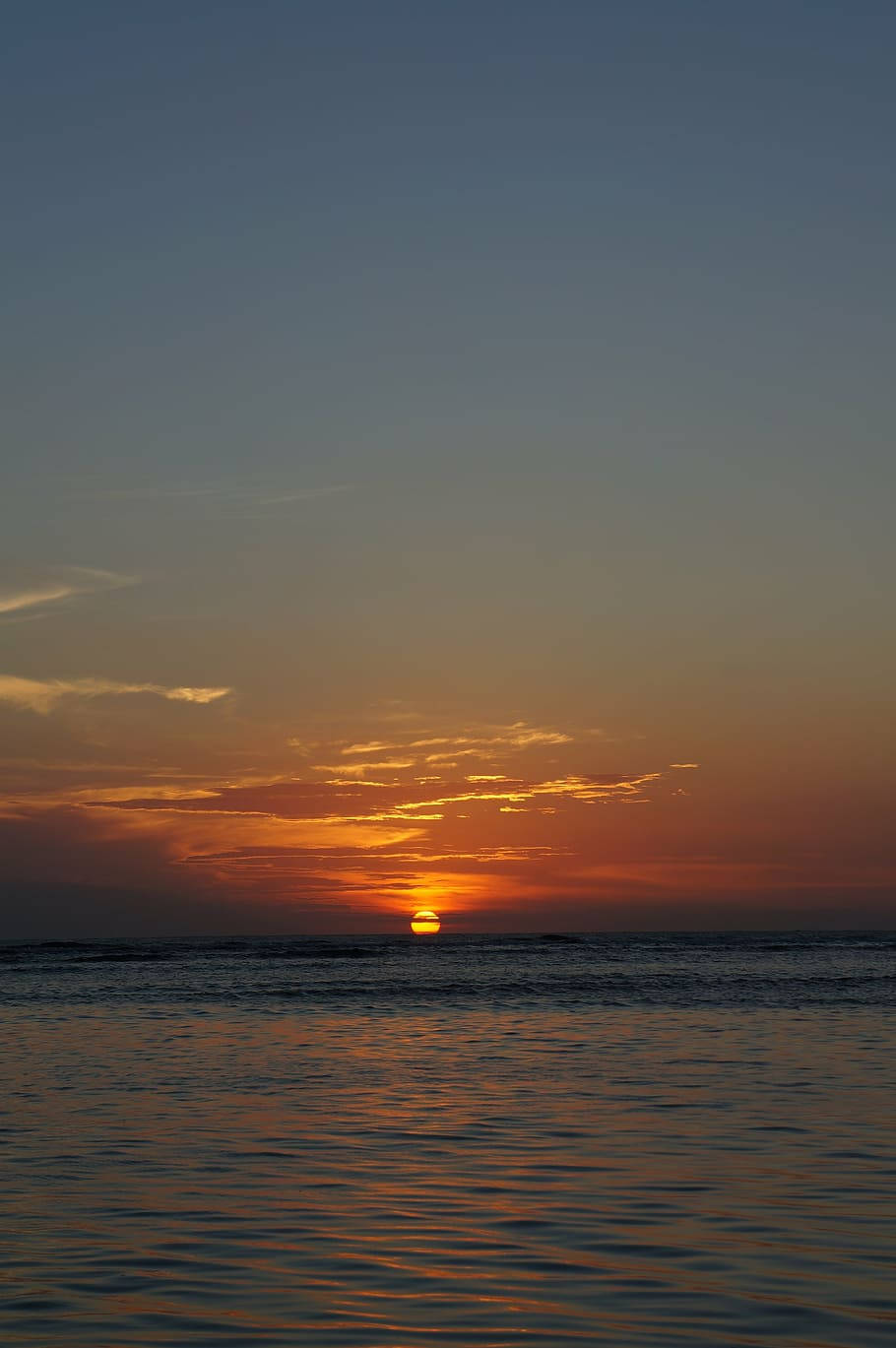 Sunset Below The Horizon Background