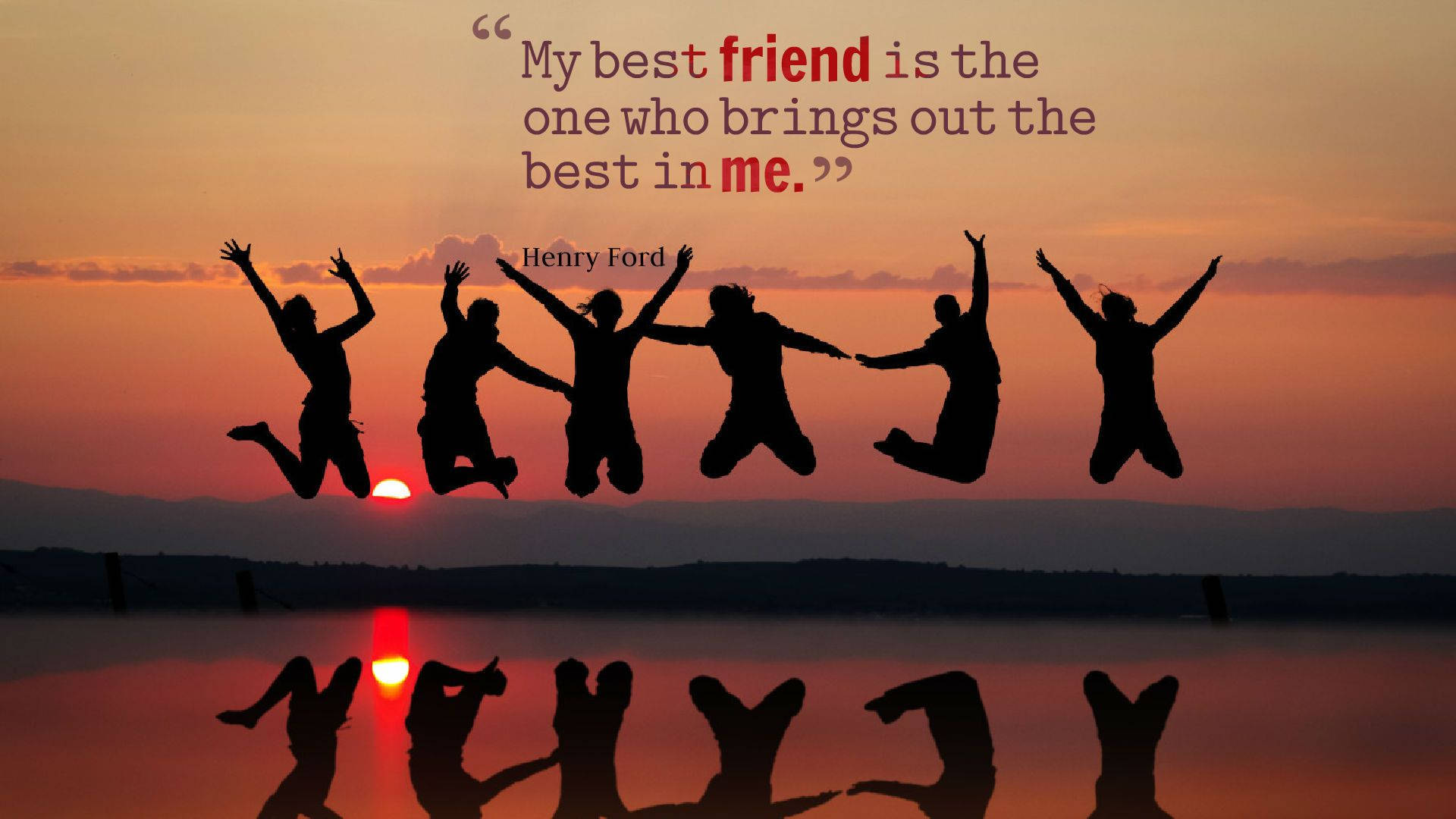 Sunset Best Friend Quotes Background