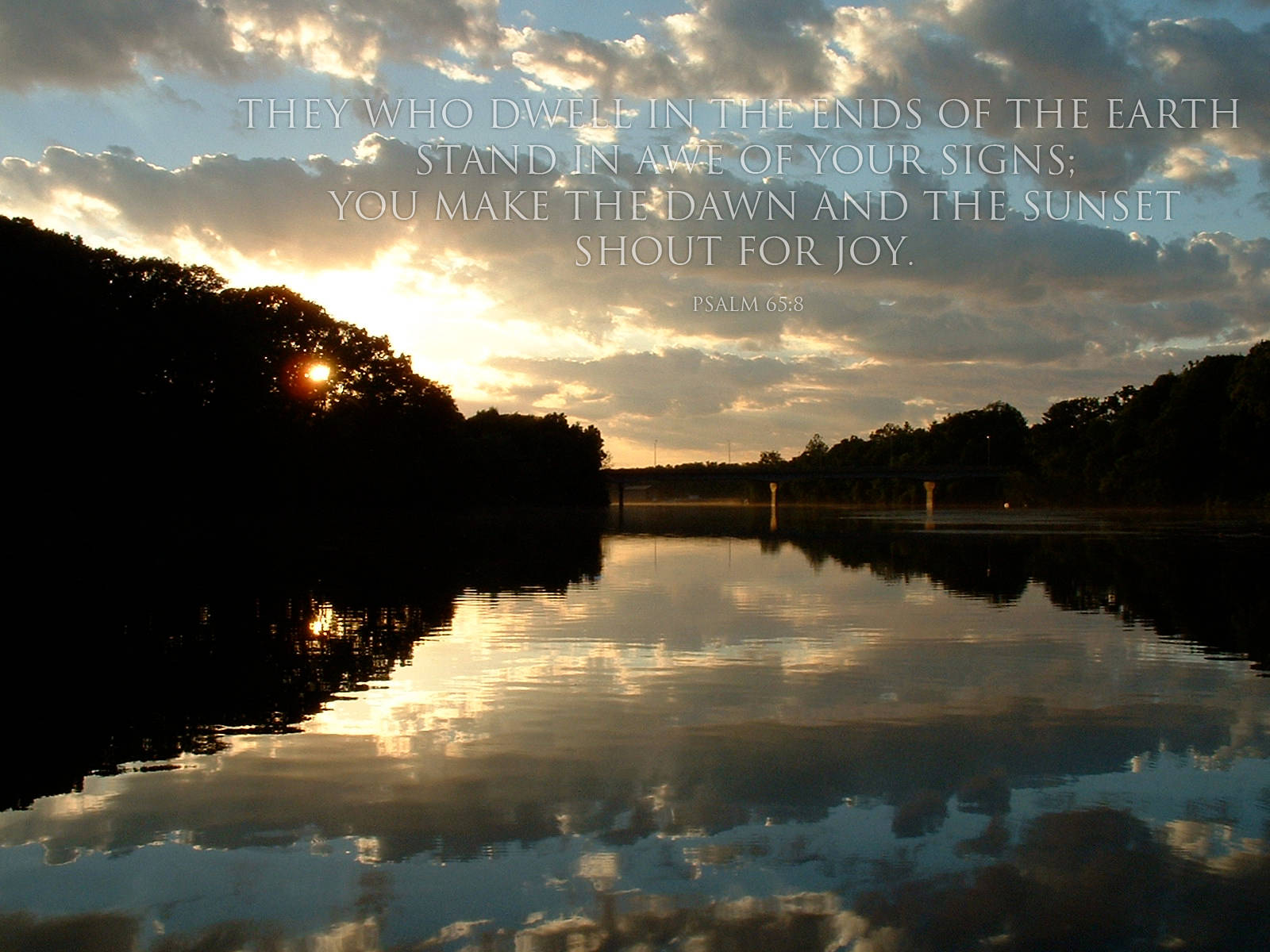 Sunset Bible Verse Screen Saver Background