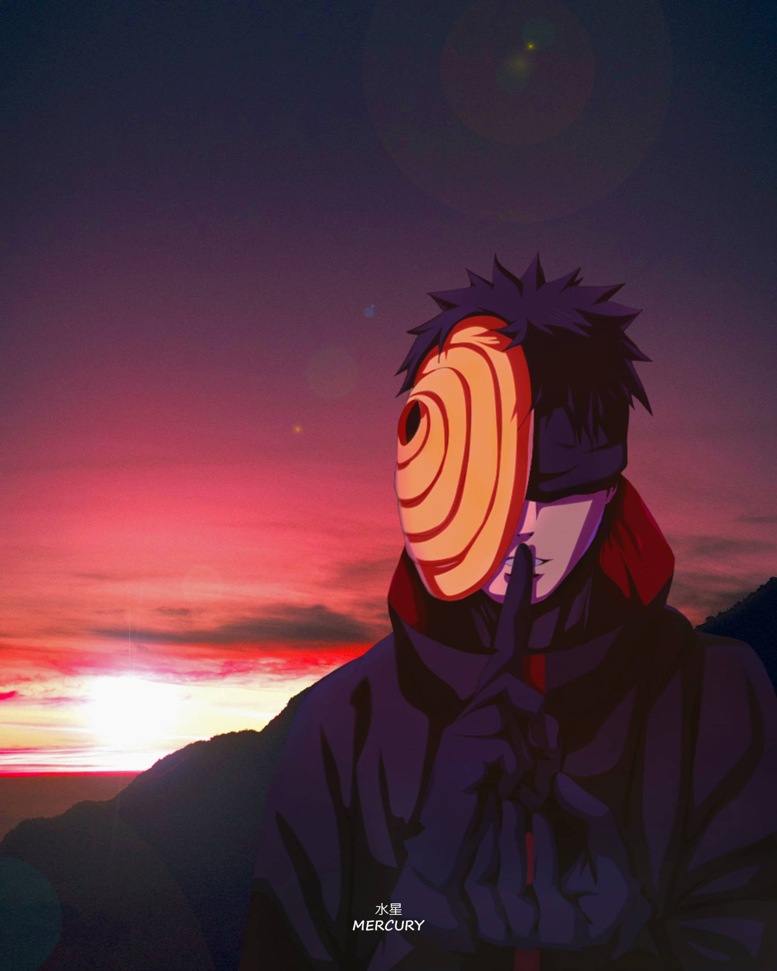 Sunset Blindfold Obito Uchiha 4k