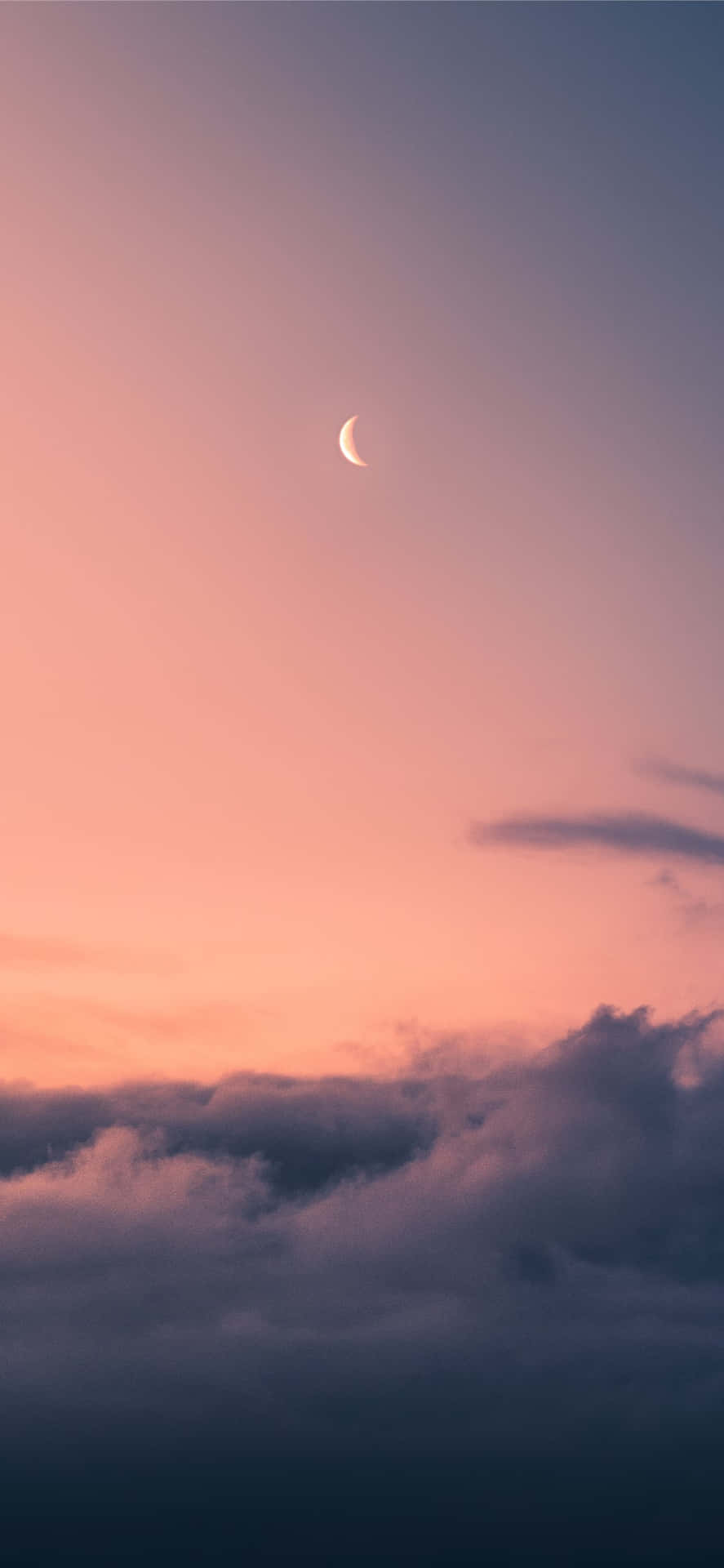 Sunset Cloud And Moon Background