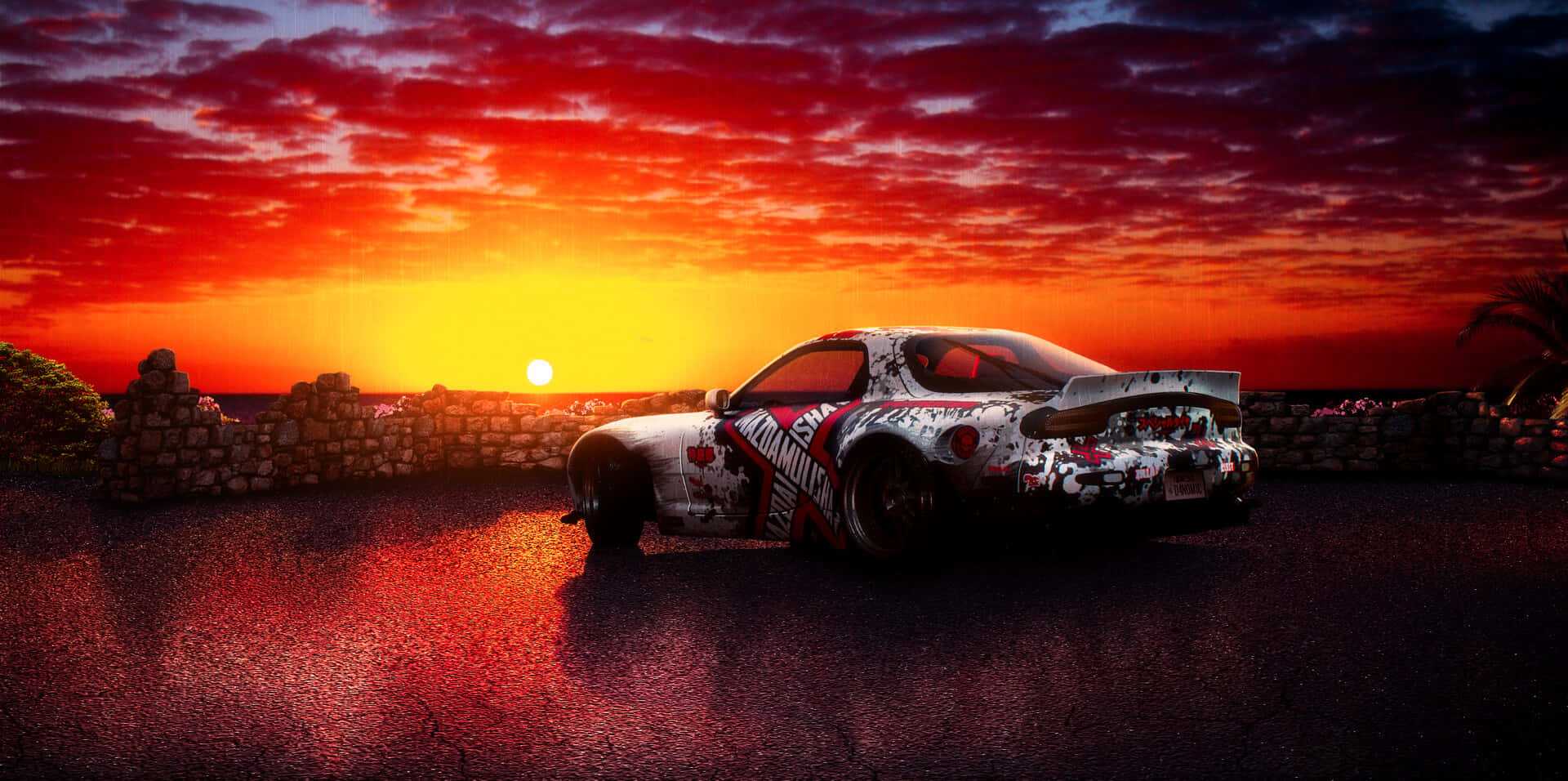 Sunset Drift Rx7 Background