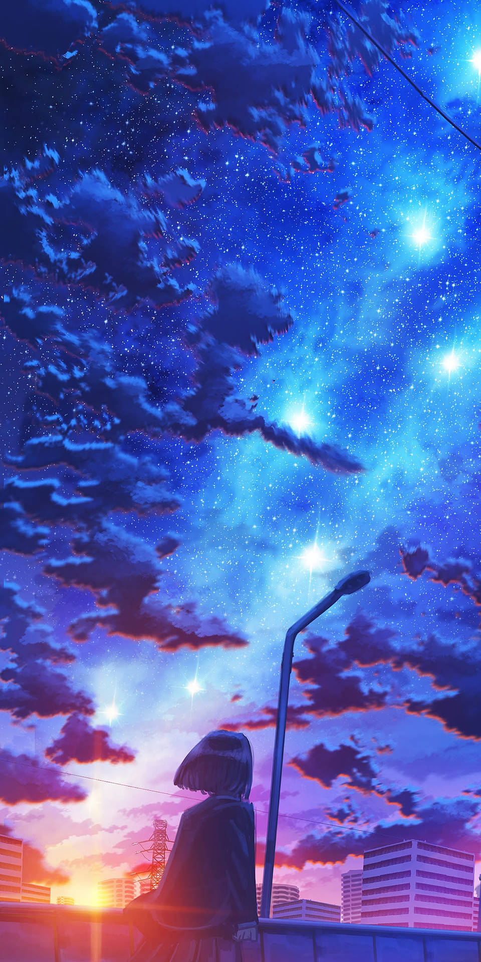Sunset Galaxy Sky Background