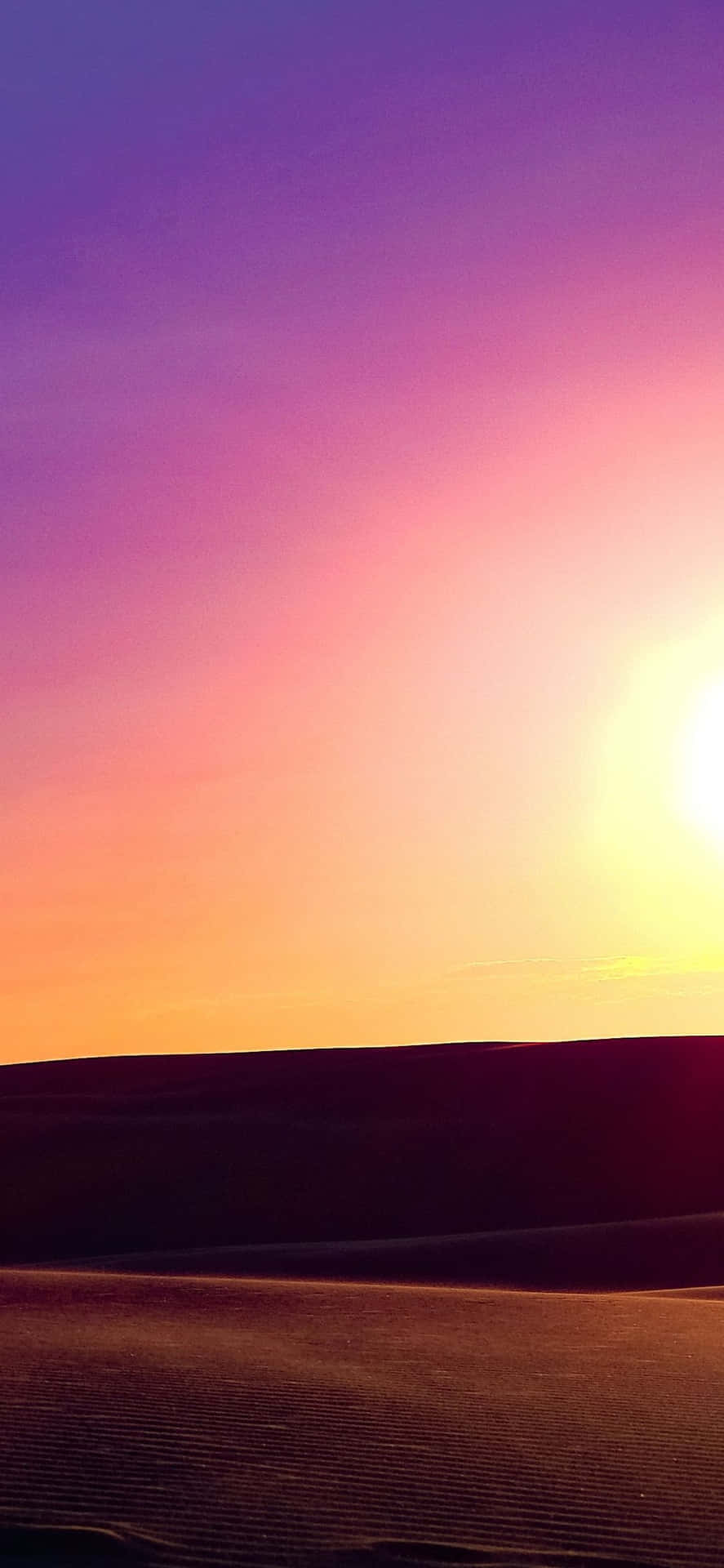 Sunset Gradient Sky Desert Background