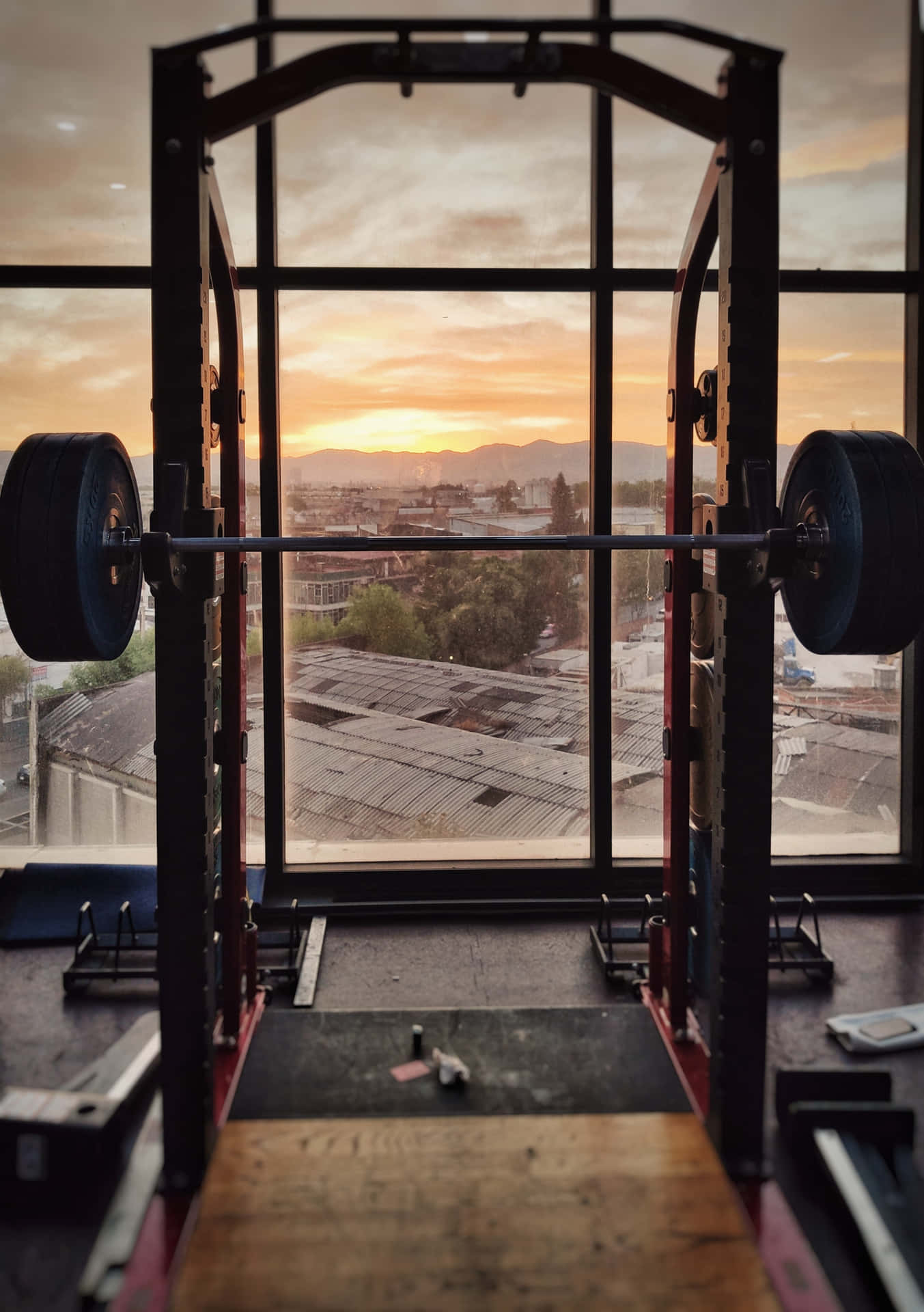 Sunset Gym Squat Rack View.jpg Background