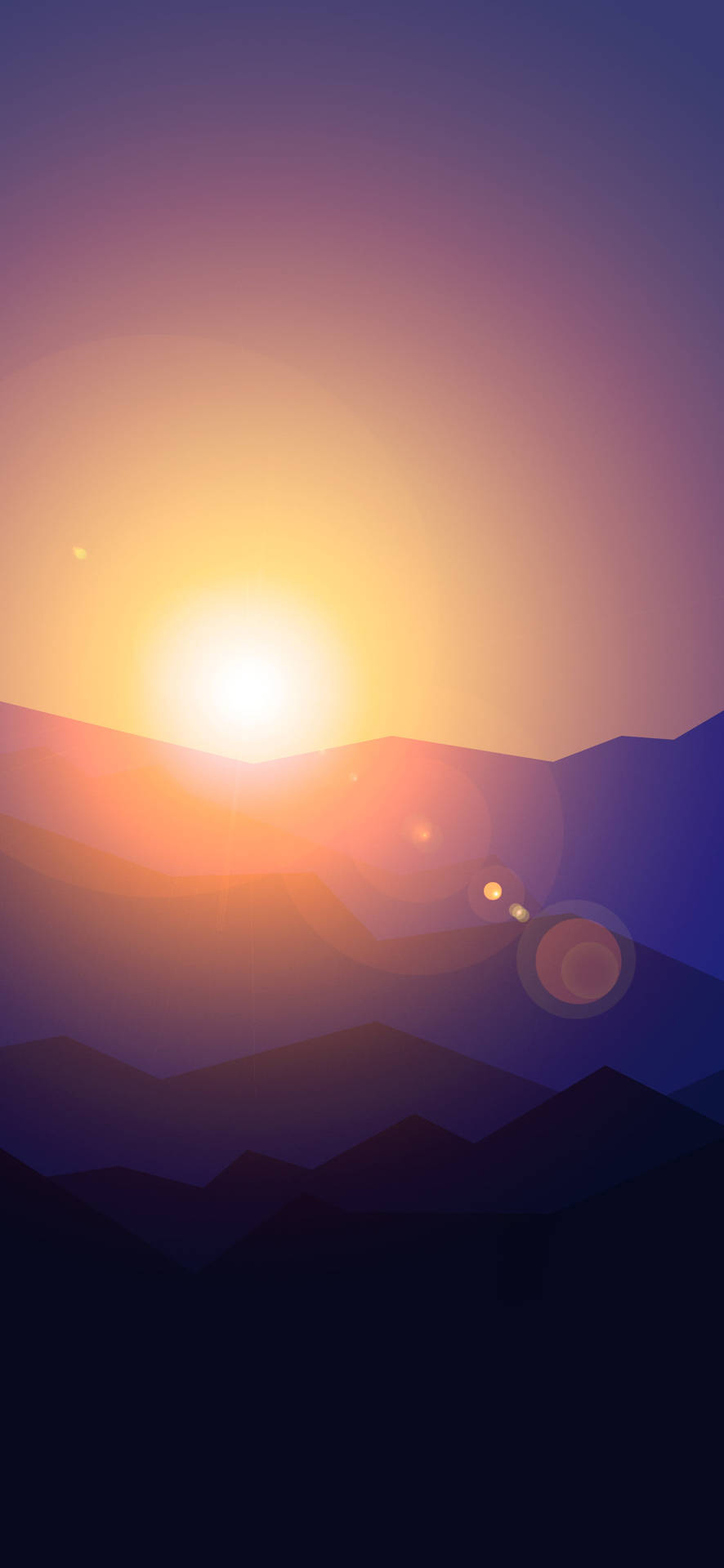 Sunset Horizon Minimalist Android Background