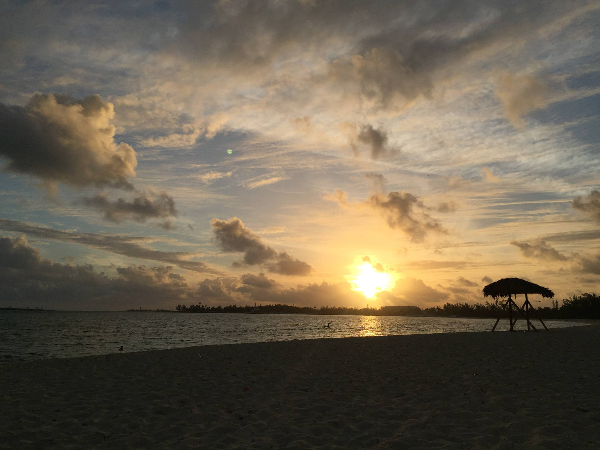 Sunset In Bahamas Background