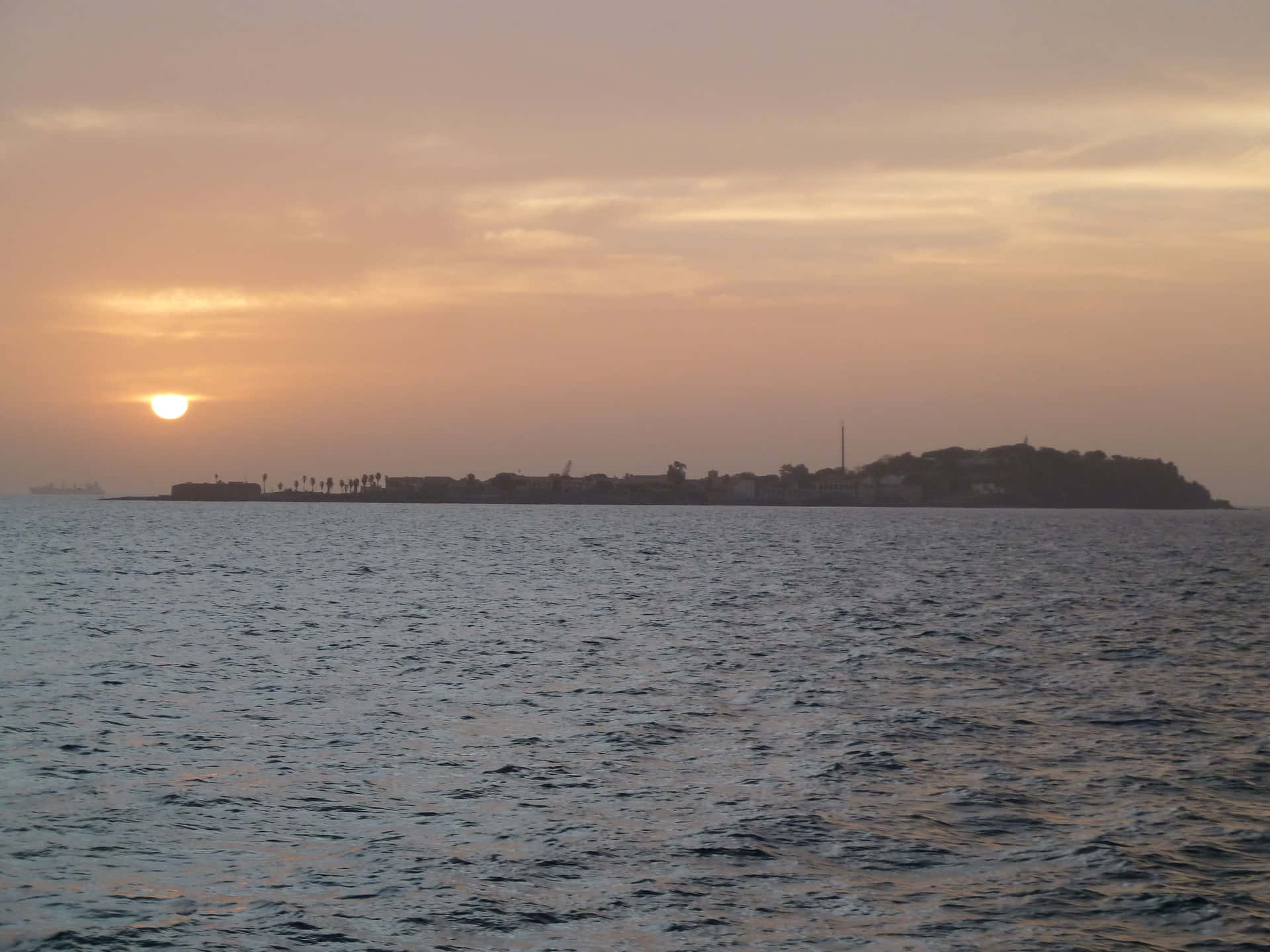 Sunset In Goree Background