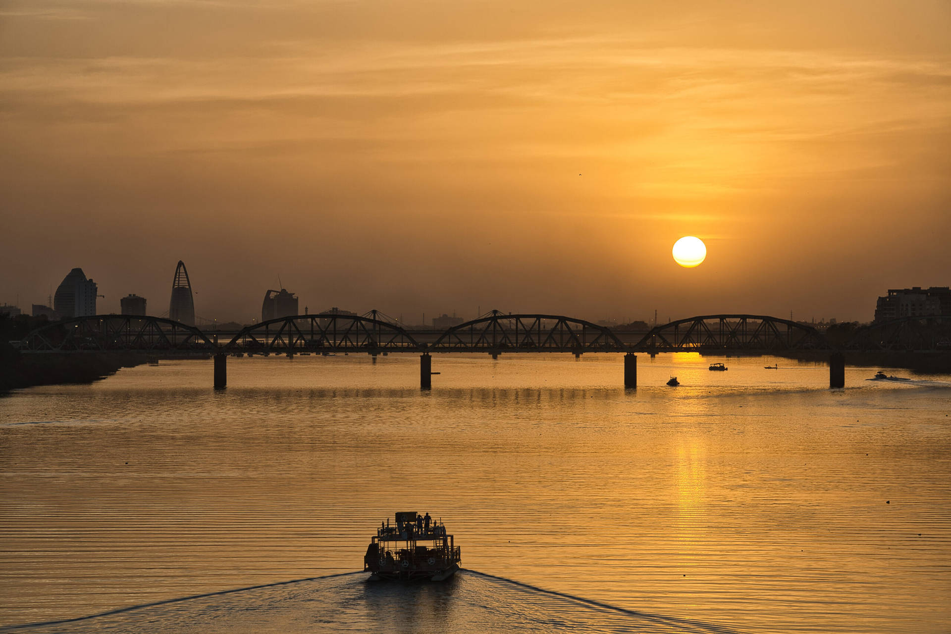 Sunset In Sudan Nile River