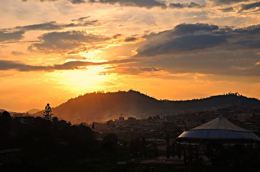 Sunset In The Capital Of Cameroon Yaoundé Background