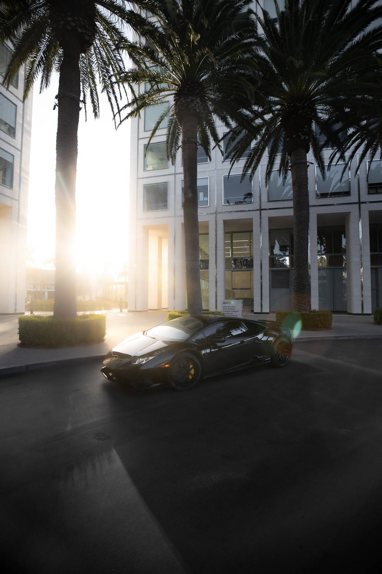 Sunset Lamborghini Galaxy Background