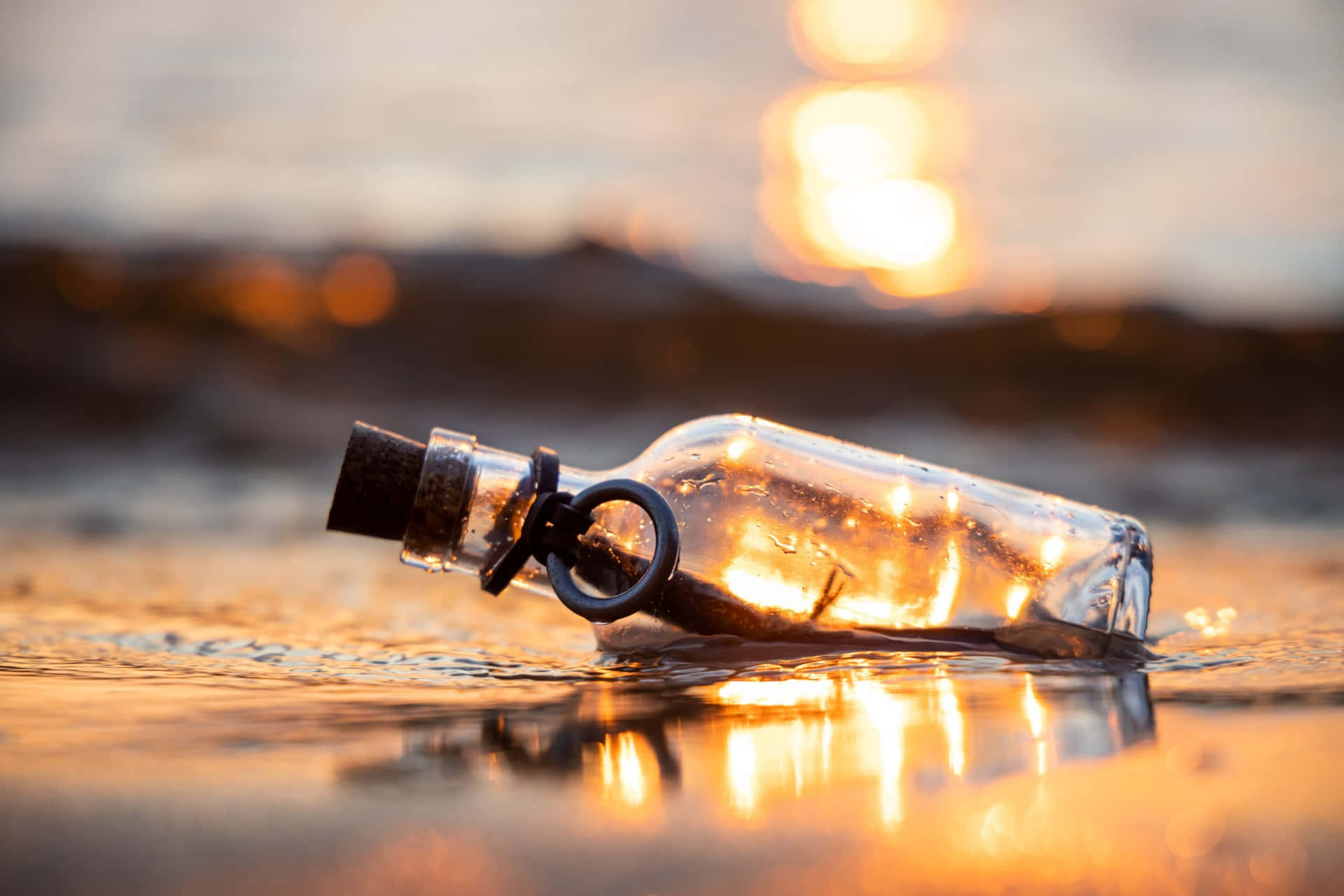 Sunset Messageina Bottle