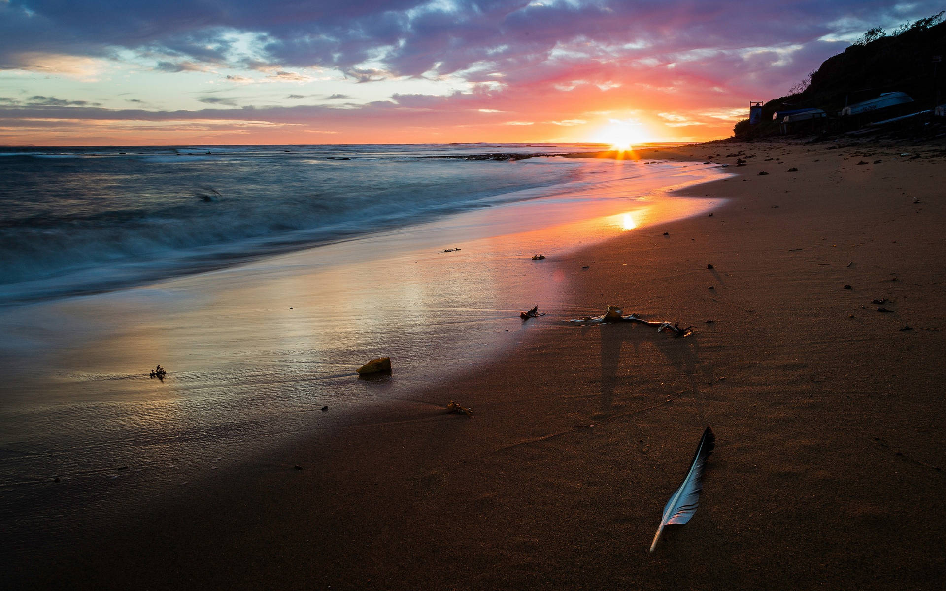 Sunset Ocean Shoreline