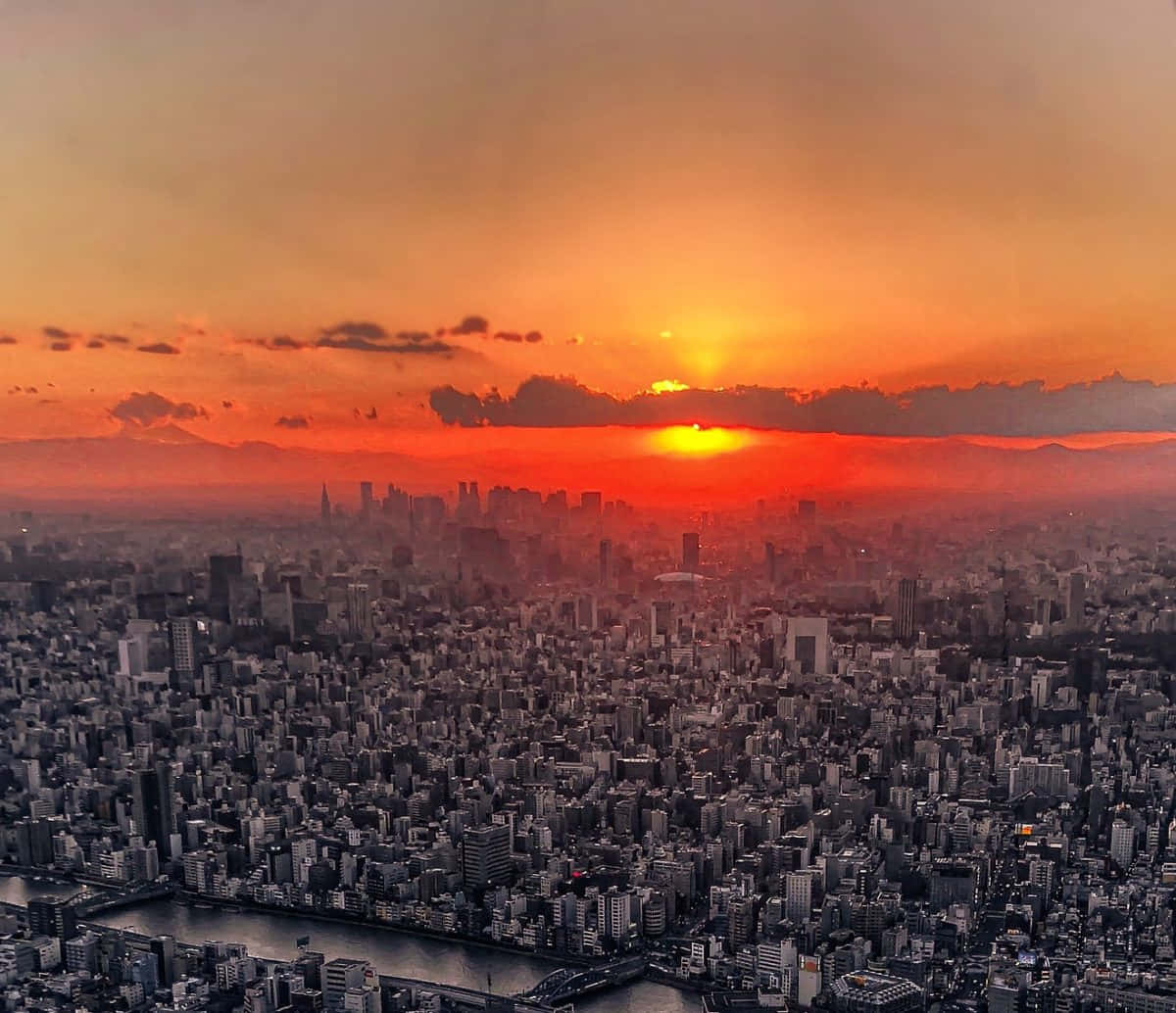 Sunset_ Over_ Urban_ Skyline