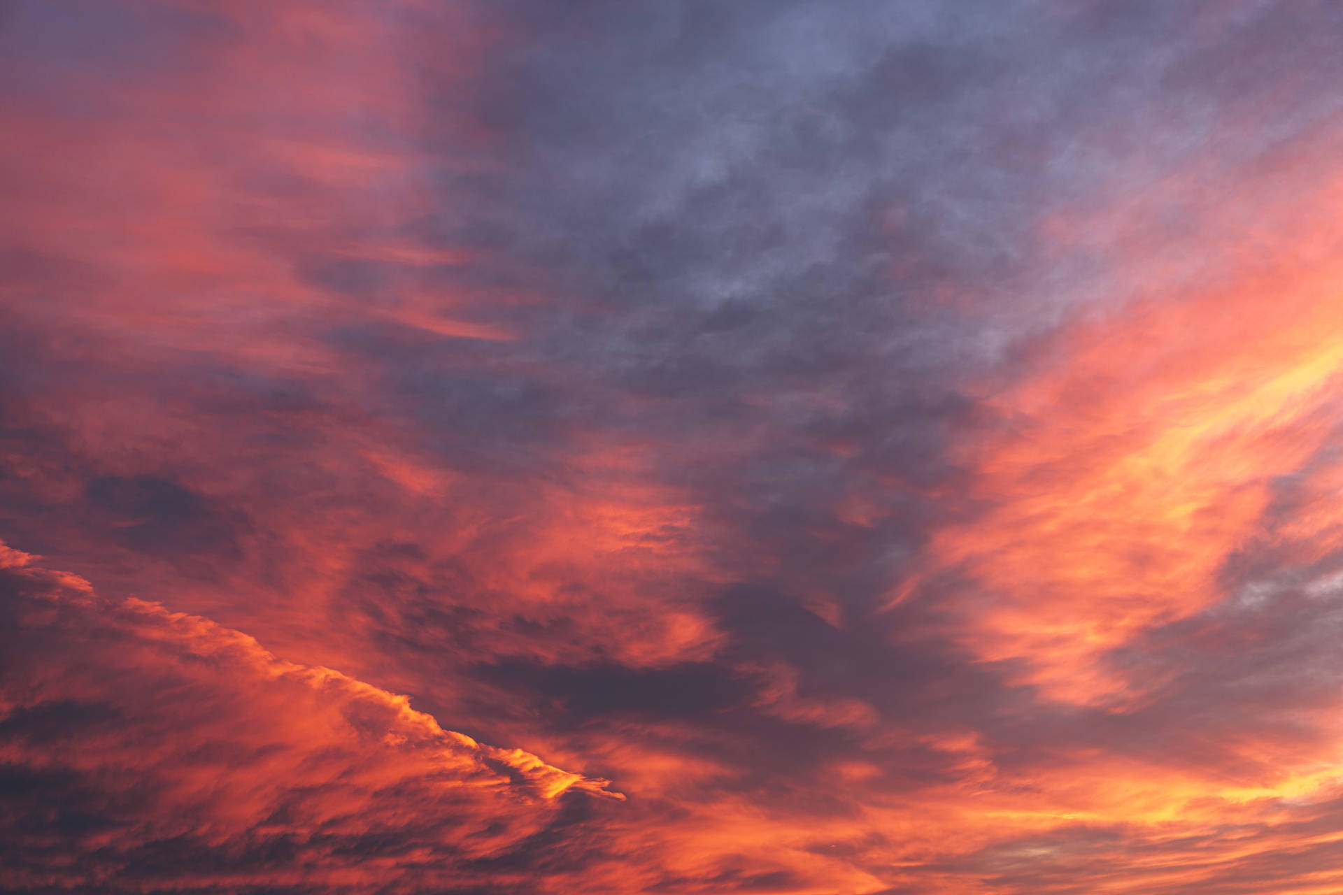 Sunset Red And Orange Clouds Imac 4k Background