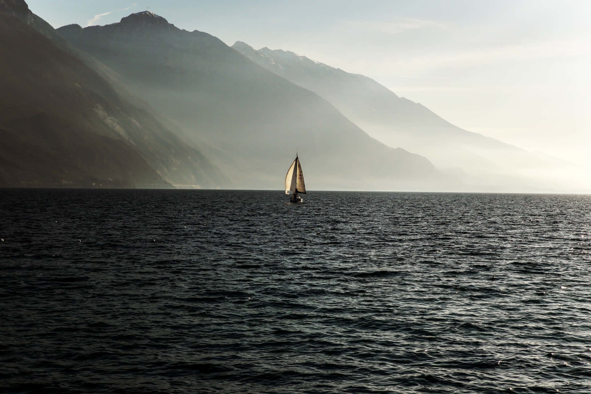 Sunset Sailing Adventure Background