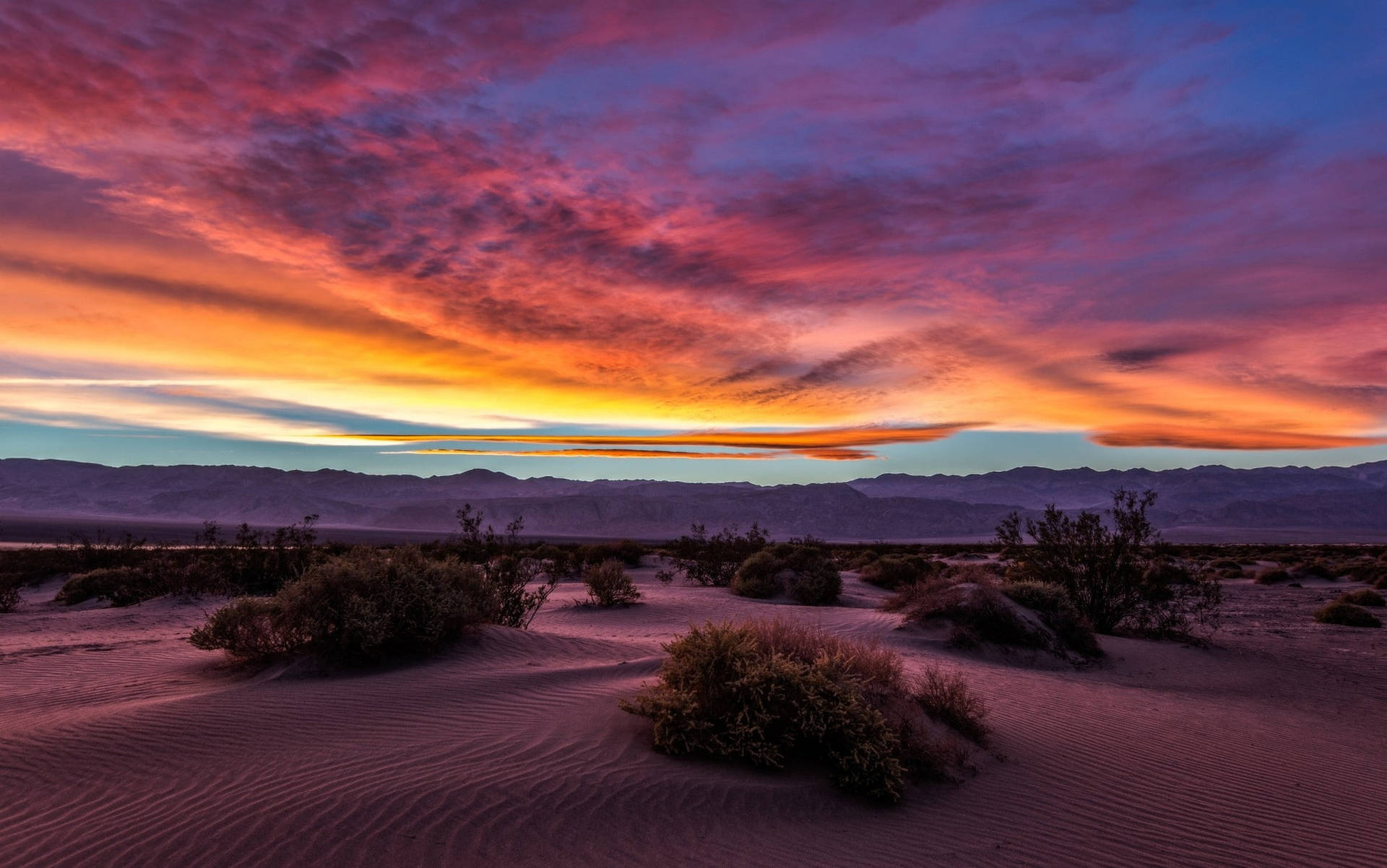 Sunset Scenery Death Valley