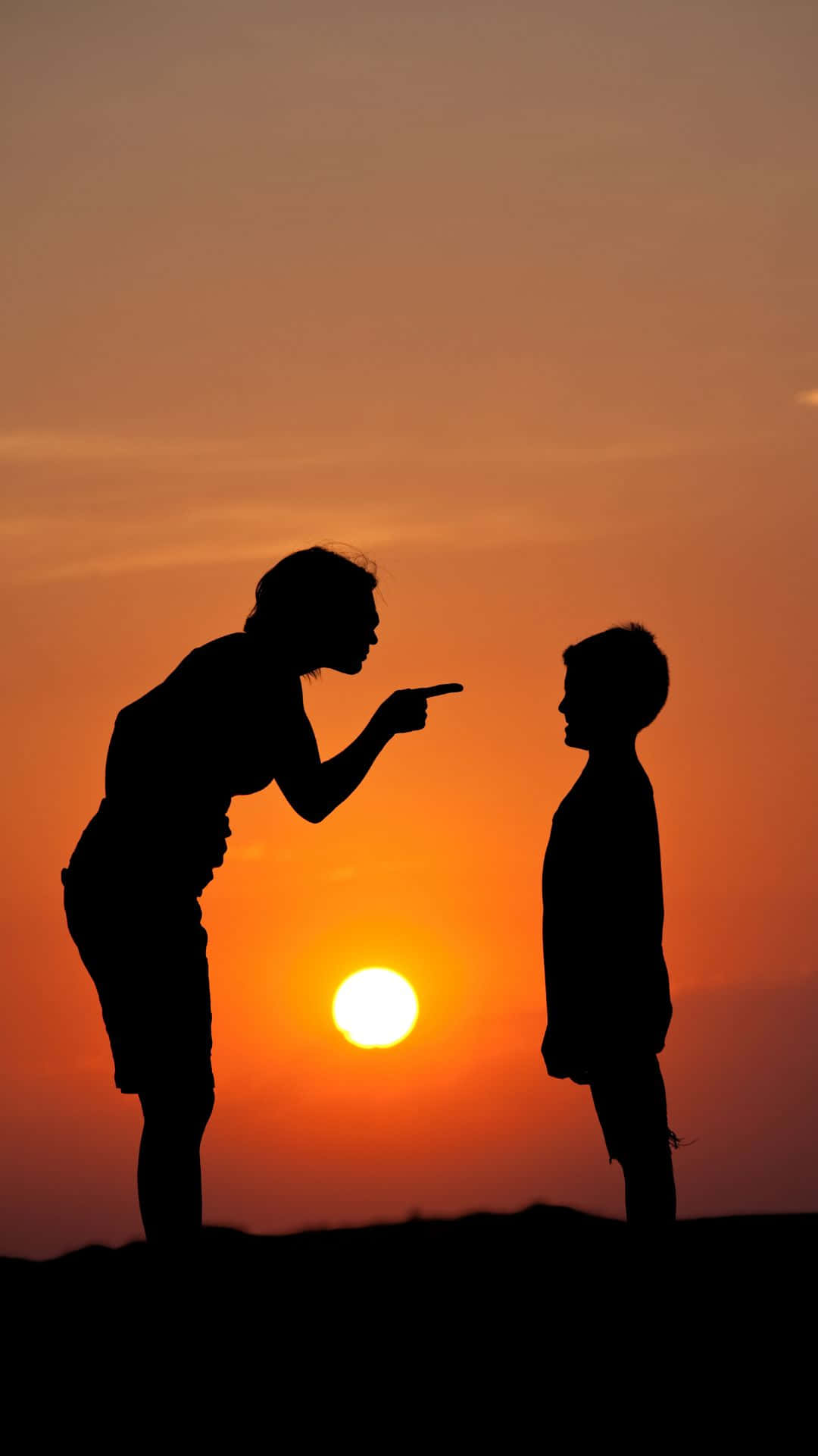 Sunset Scolding Silhouette
