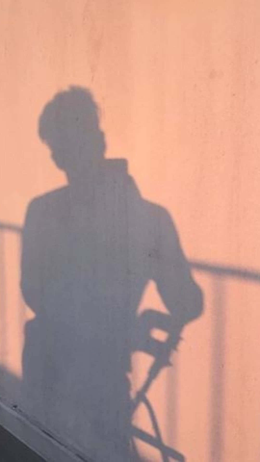 Sunset Selfie Of Guy's Shadow Pfp Background