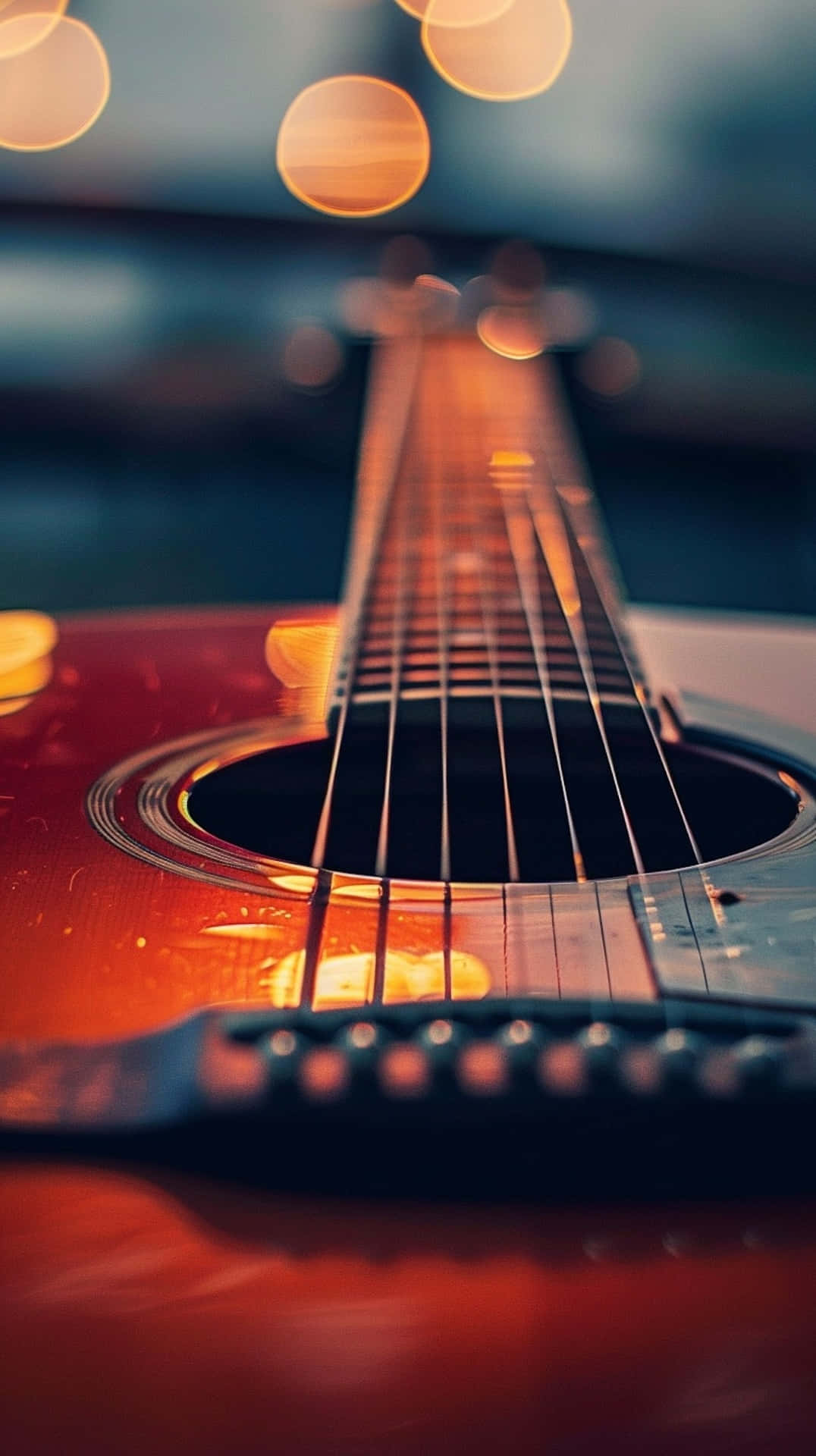 Sunset Serenade Guitar Background