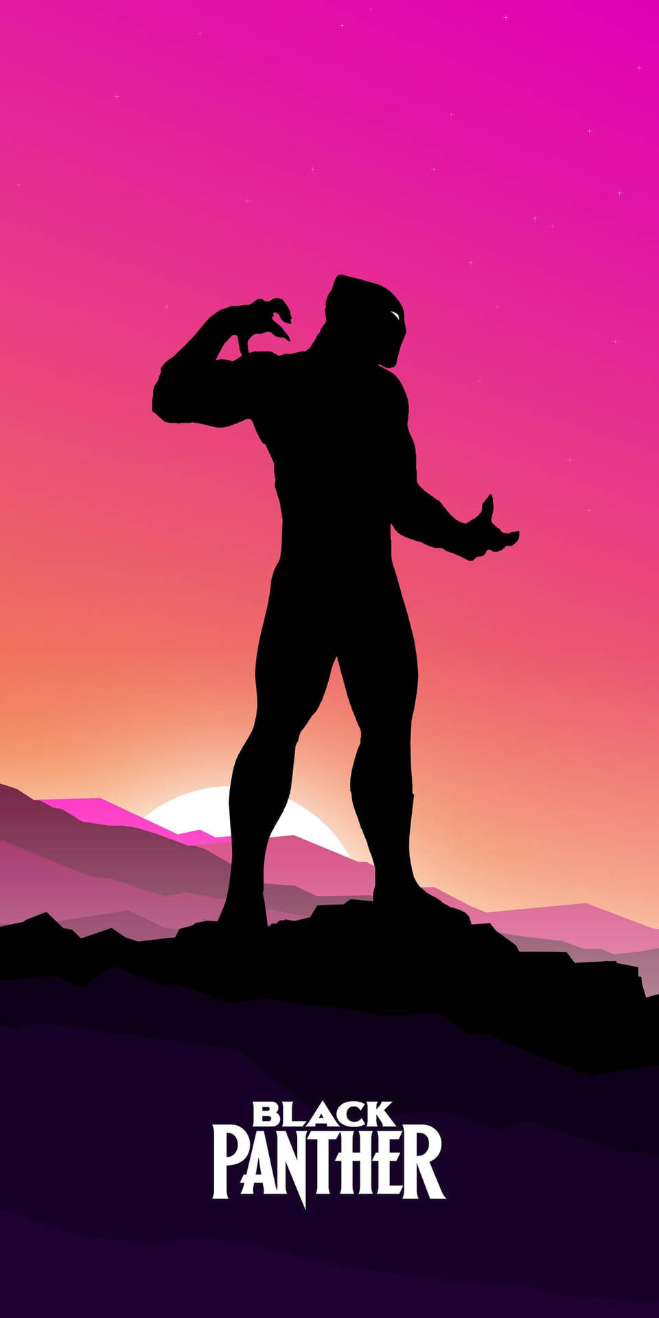 Sunset Silhouette Black Panther Android