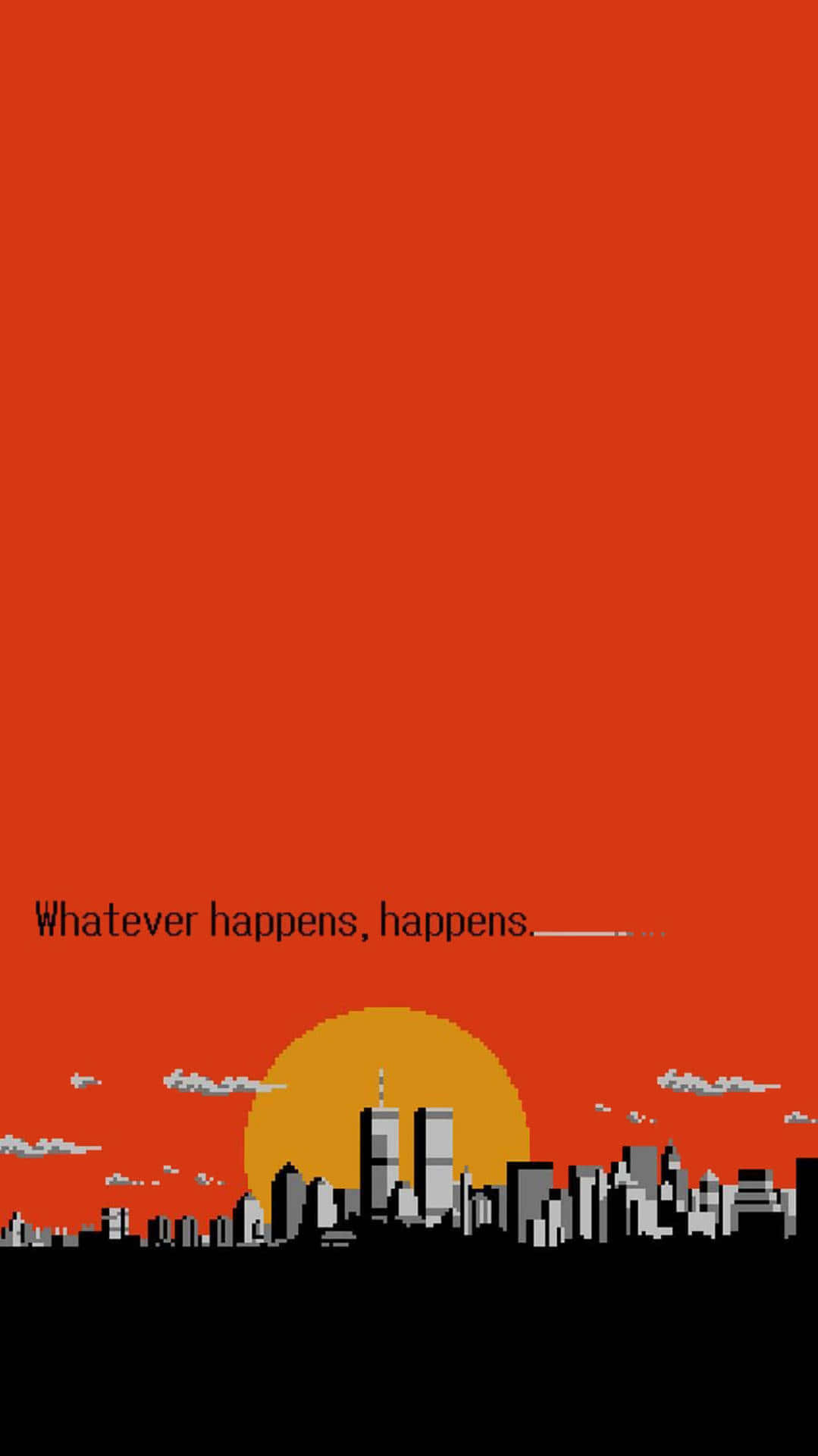 Sunset Silhouette Cityscape Motivation Background