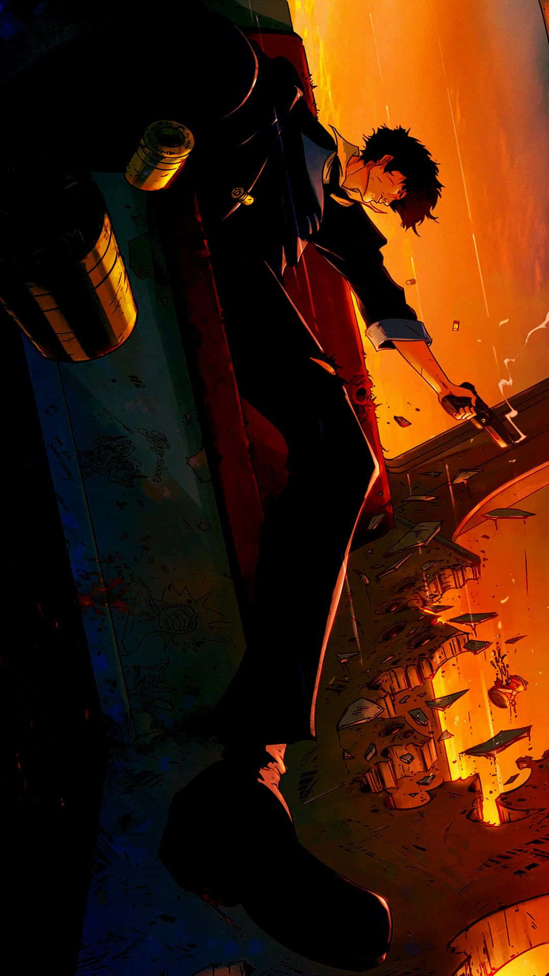 Sunset Silhouette_ Cowboy Bebop Background