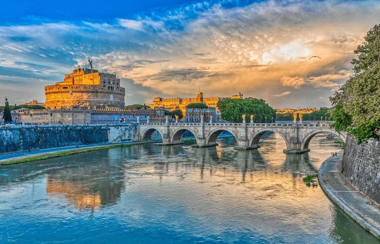 Sunset Sky At Castel Santangelo