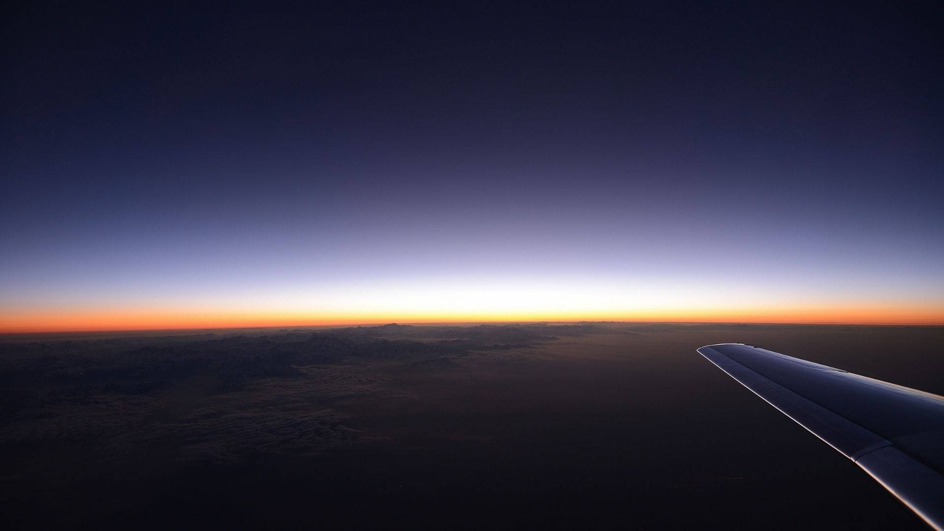 Sunset Sky View From Plane Background