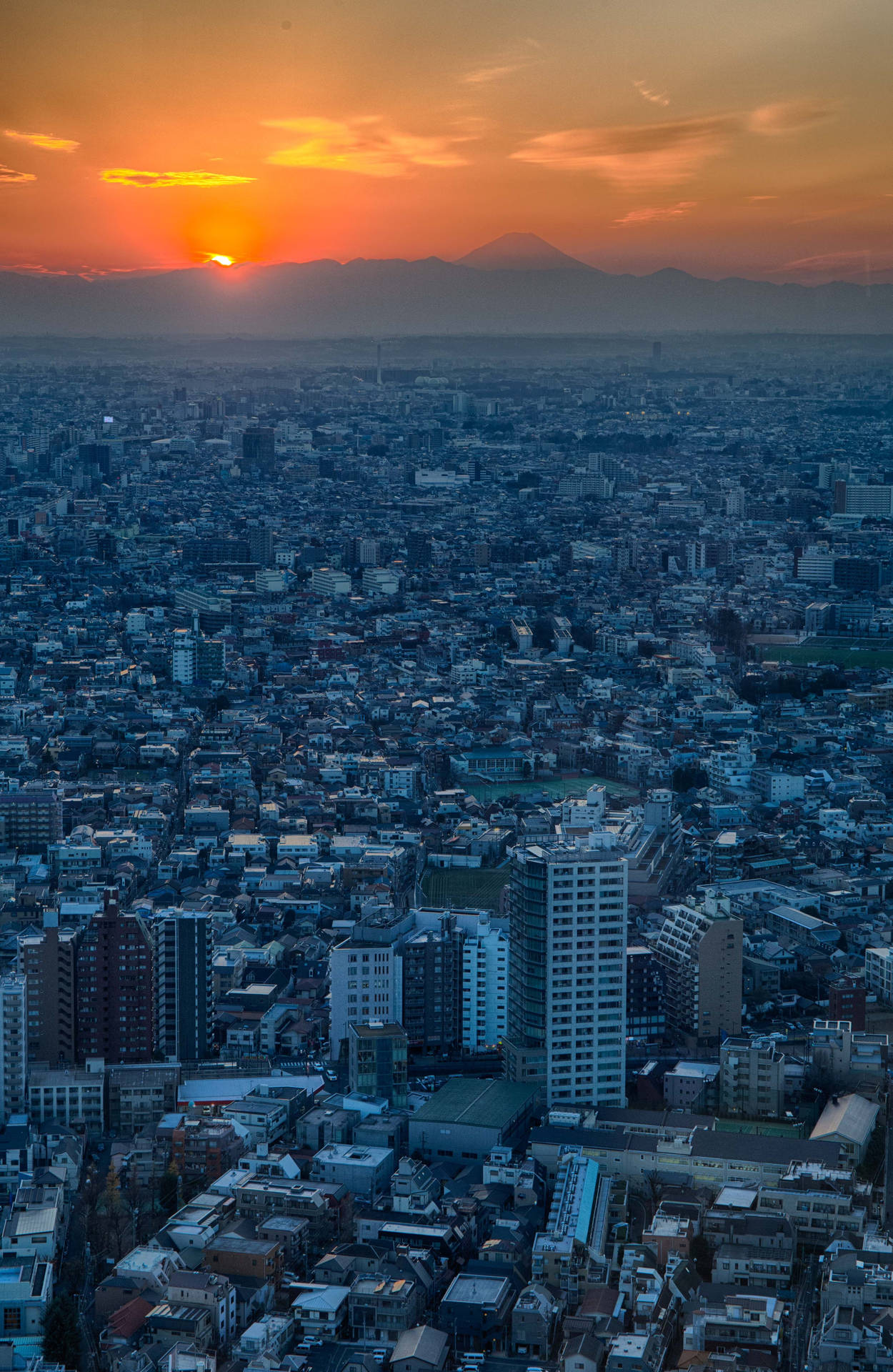 Sunset Tokyo Japan Background