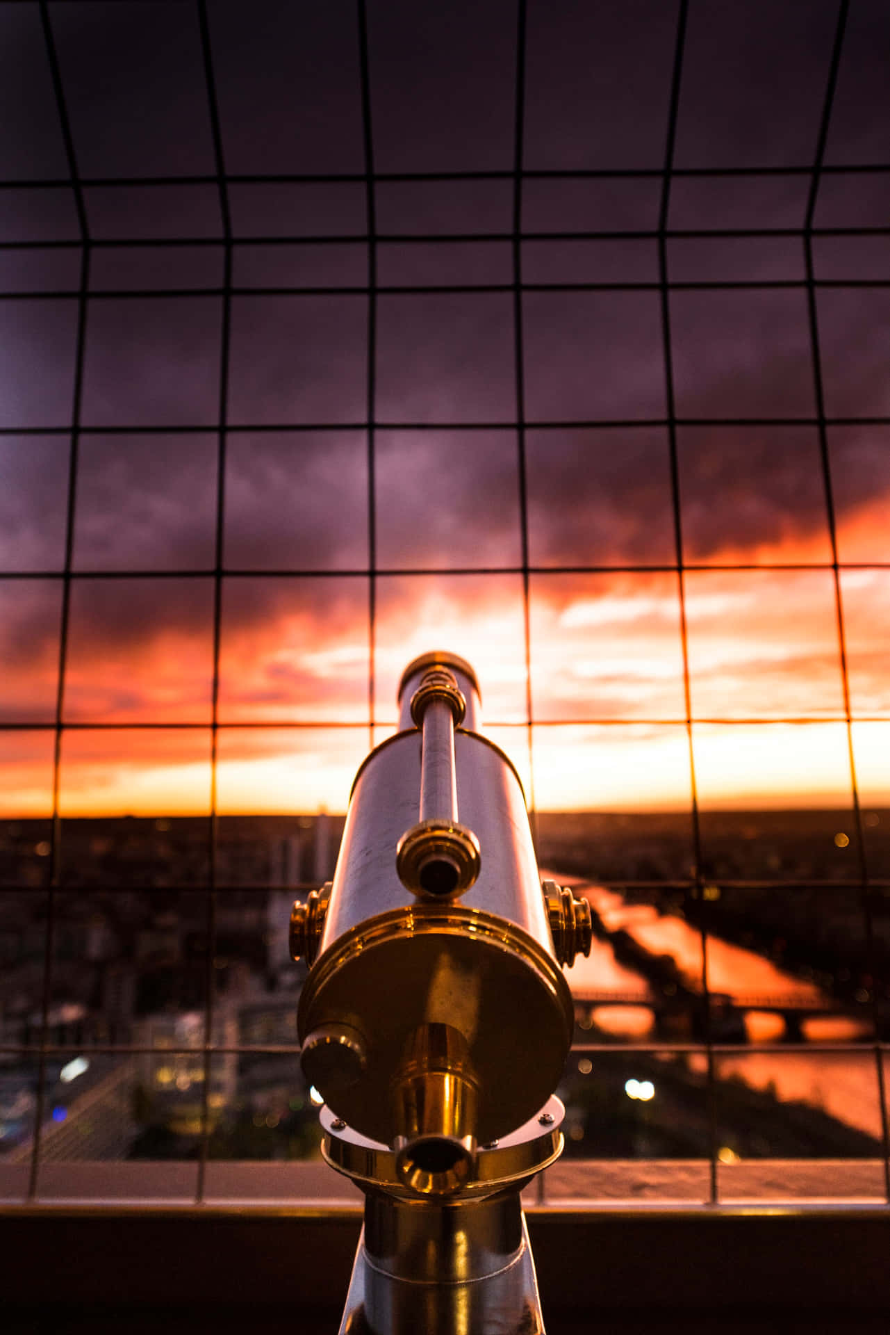 Sunset Viewing Telescope Background