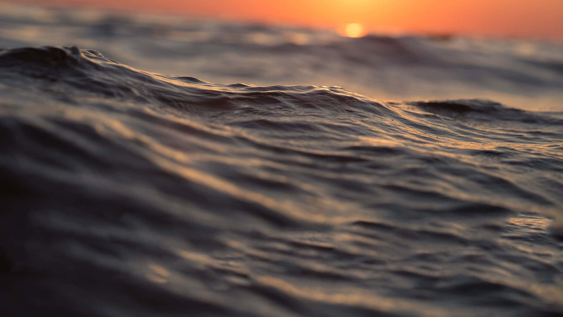 Sunset Waves Desktop Wallpaper Background