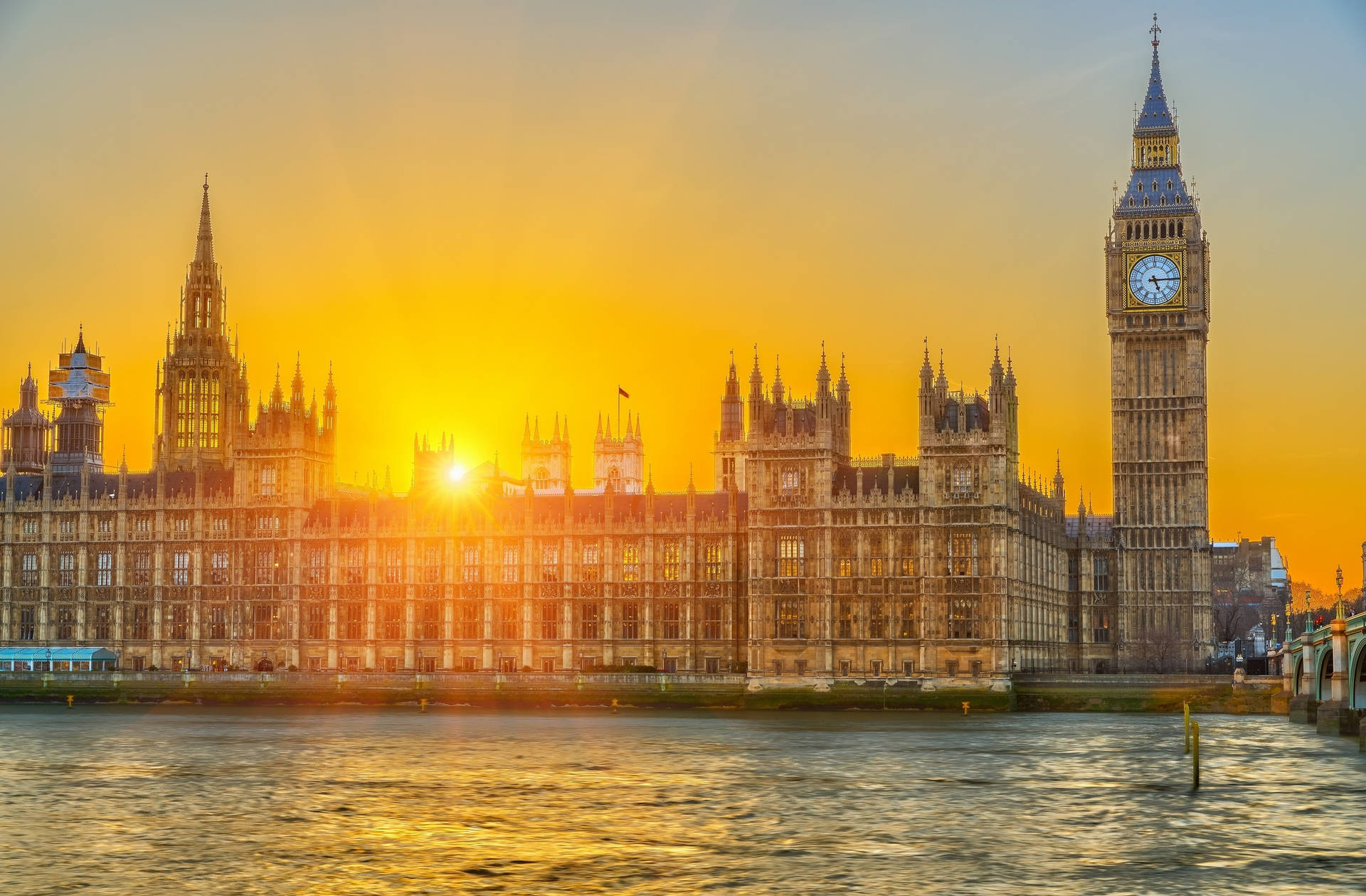 Sunset Westminster England Background