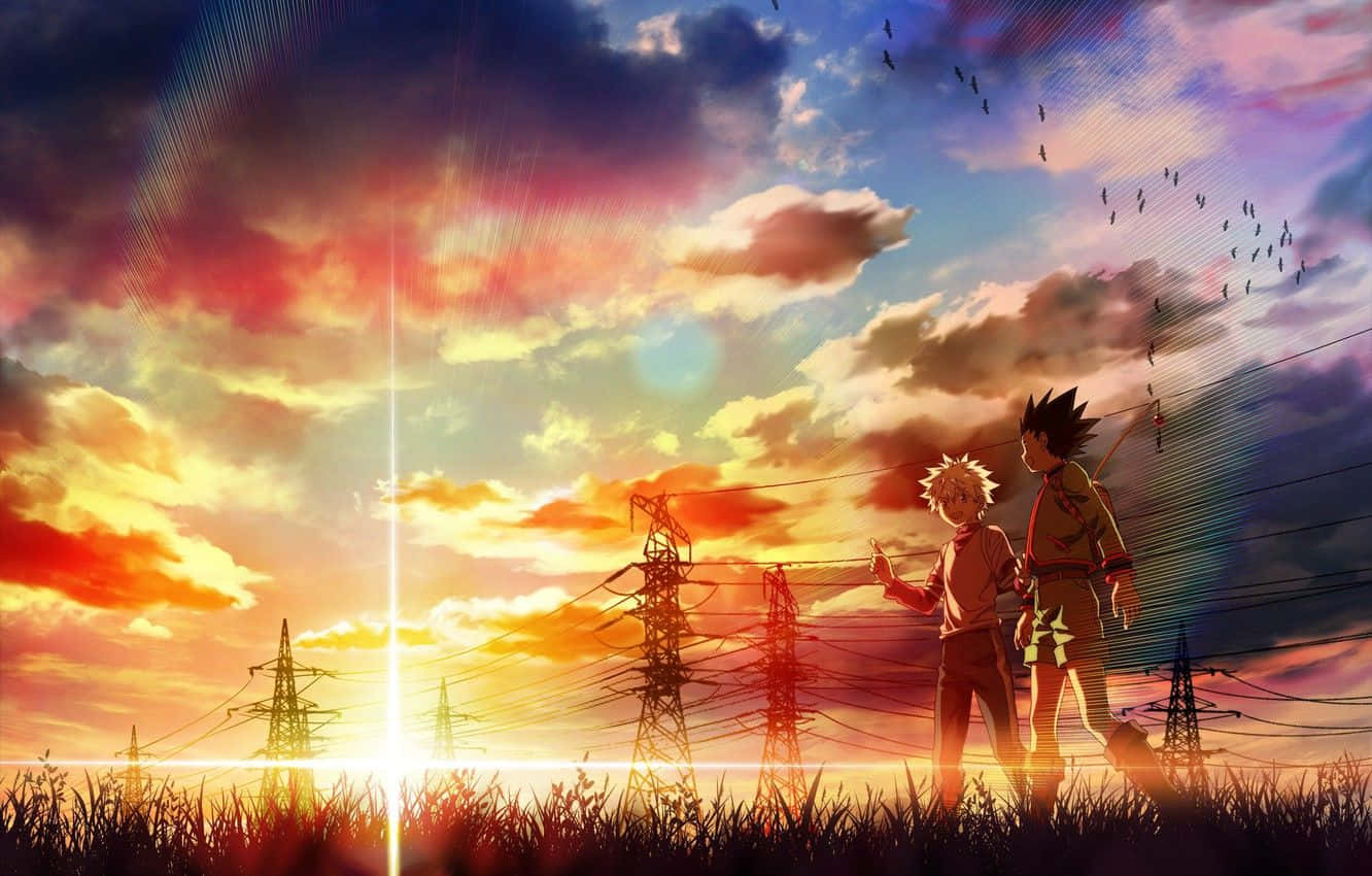 Sunset With Killua And Gon Hunter X Hunter Background