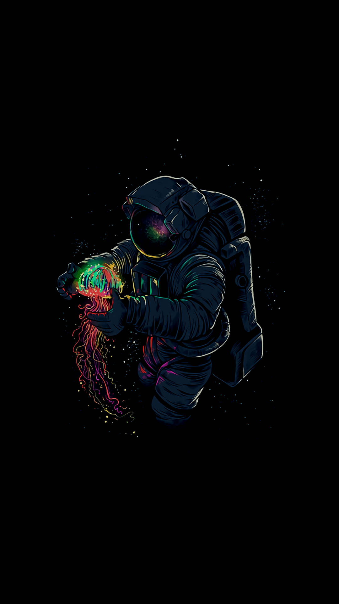 Super Amoled Astronaut Jellyfish Background