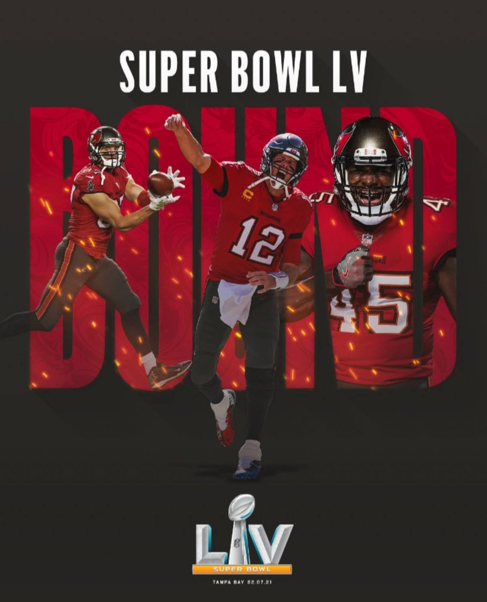 Super Bowl Lv Black Red Chiefs Background
