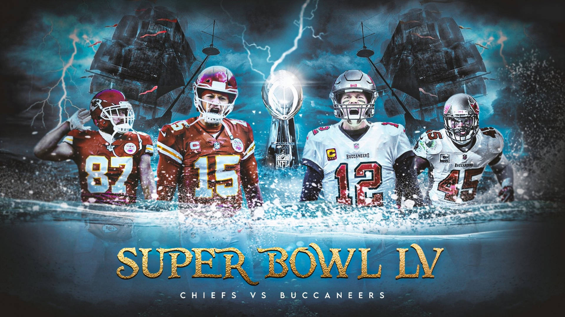 Super Bowl Lv Chiefs Vs Buccaneers Background