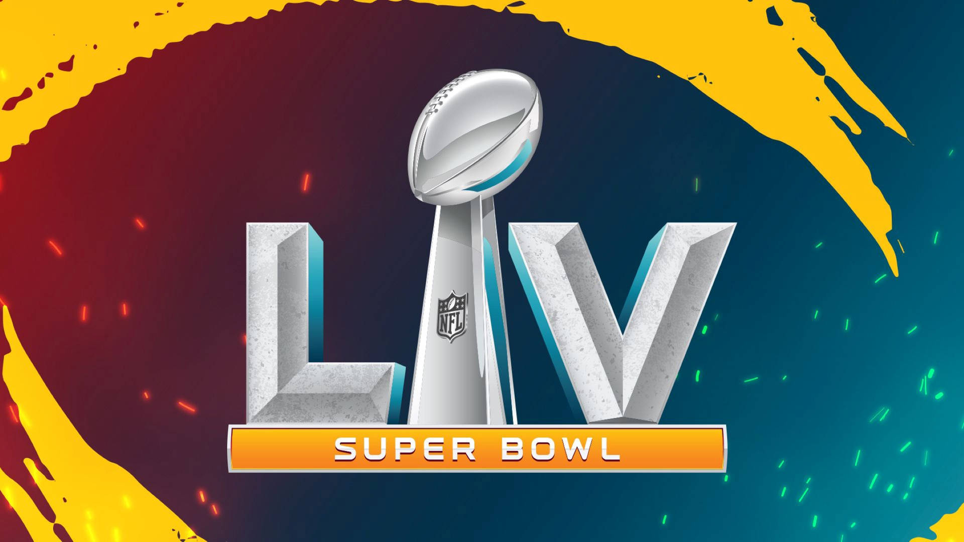 Super Bowl Lv Gradient Art Background