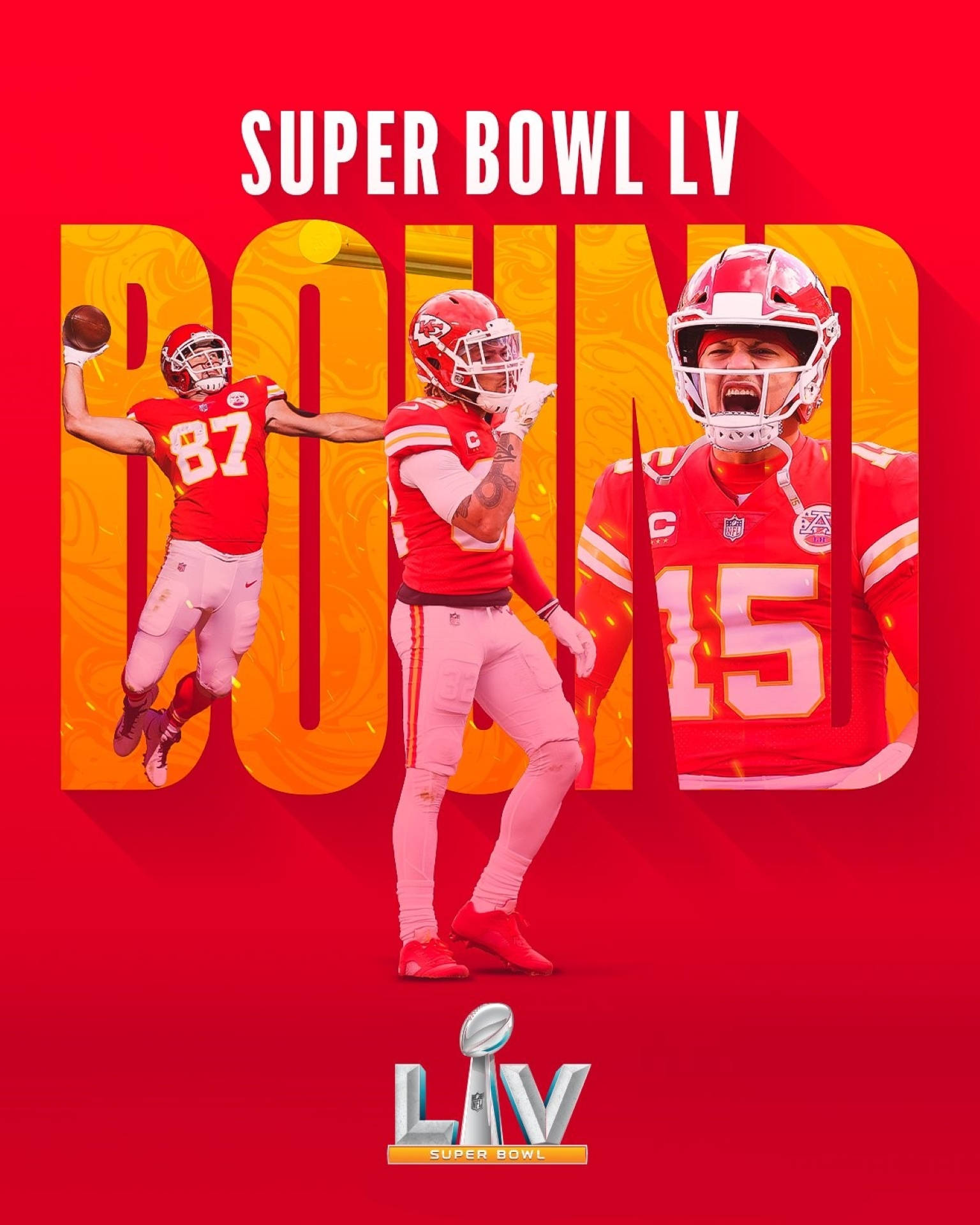 Super Bowl Lv Kansas Chiefs Poster Background
