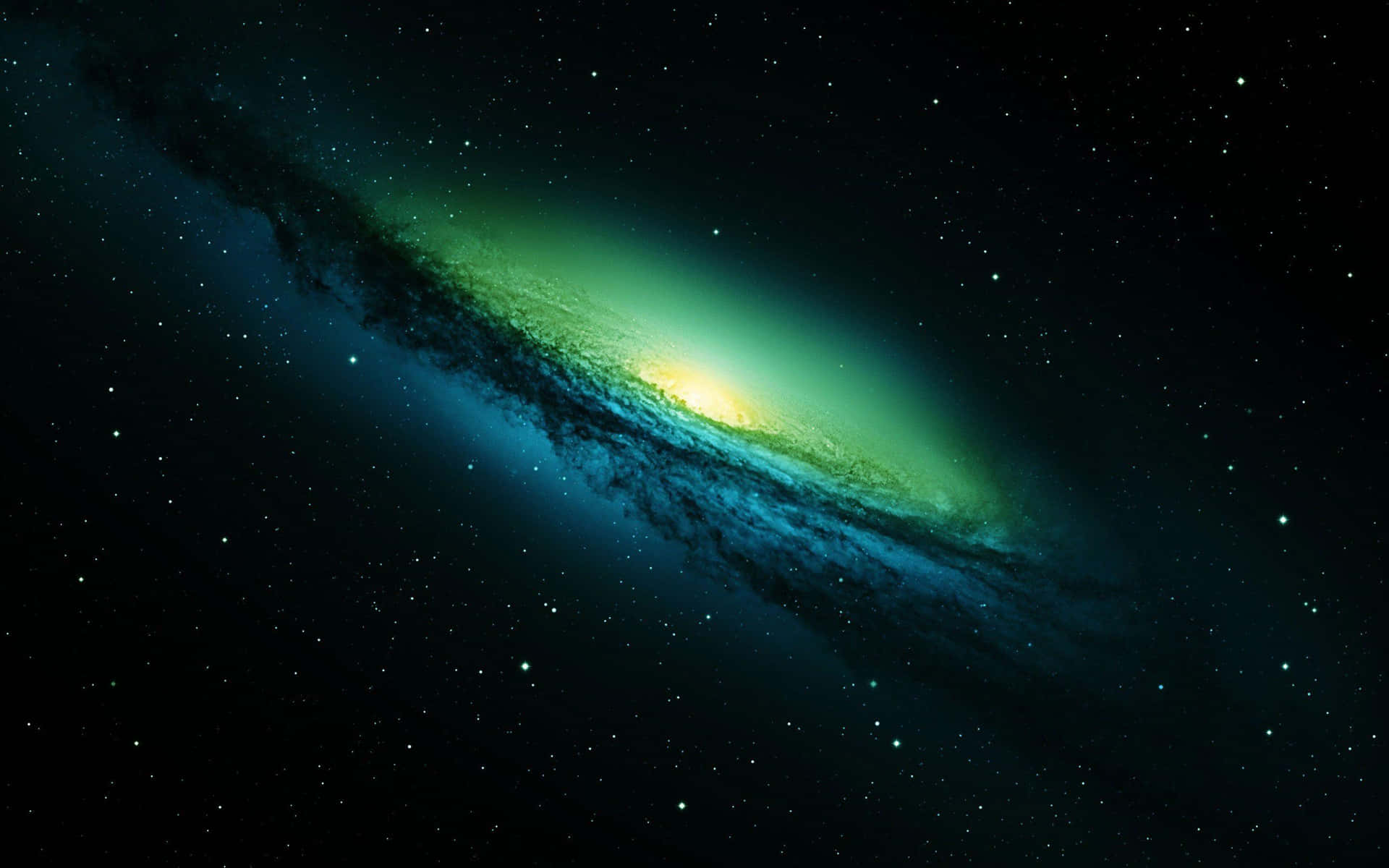 Super Cool Green Galaxy Universe Background
