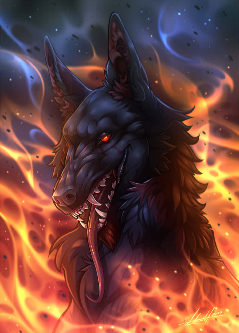 Super Cool Wolf Flames